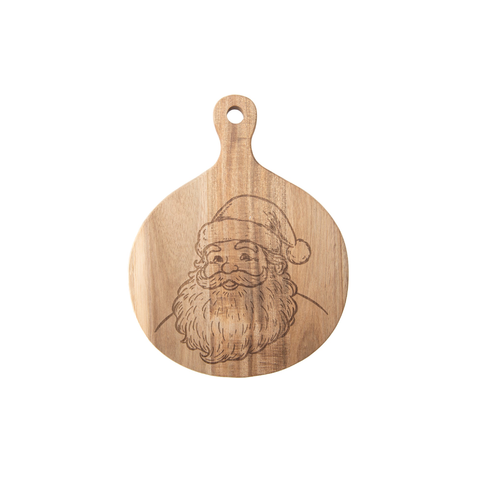 Acacia Paddle Serving Tray Santa, Christmas, Serving Tray, Holiday Decor