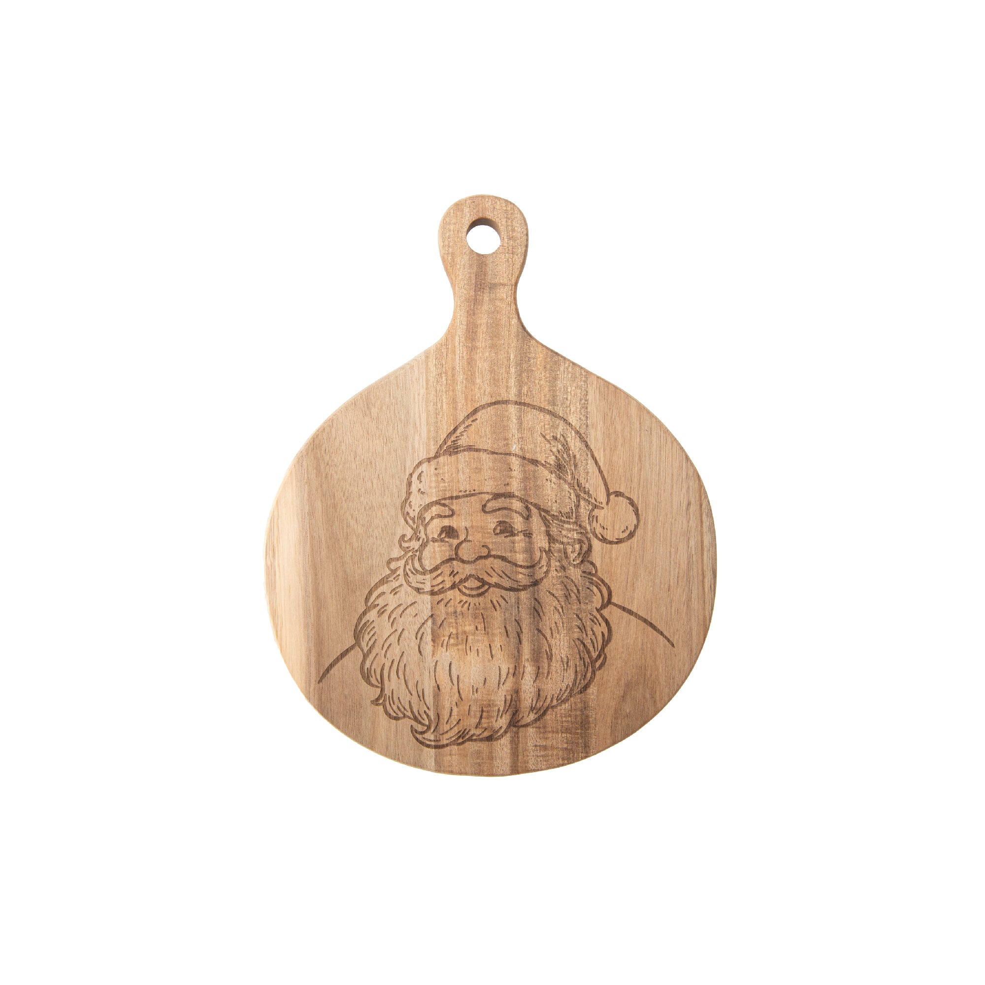 Acacia Paddle Serving Tray Santa, Christmas, Serving Tray, Holiday Decor