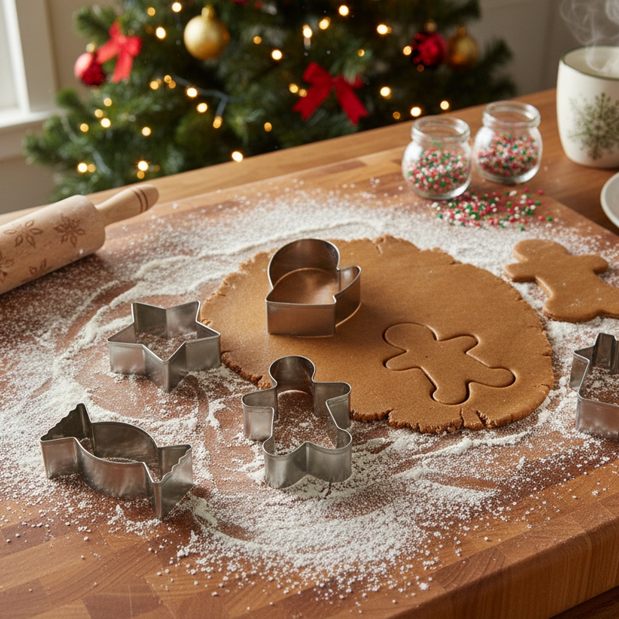 Christmas Cookie Cutter Holiday House 6 Piece, Christmas, Baking Set, Holiday Decor