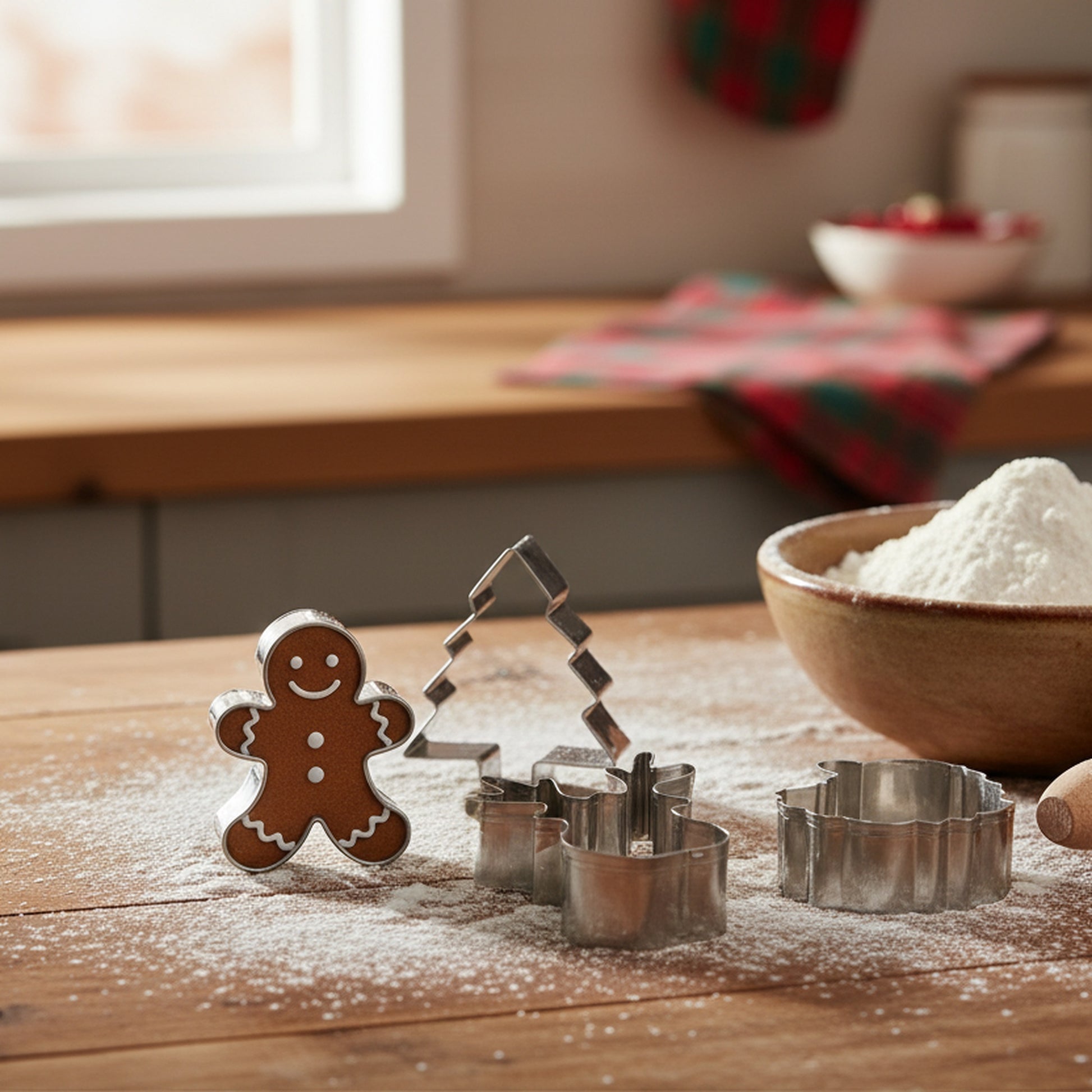 Christmas Cookie Cutter Snowman 5 Piece, Christmas, Baking Set, Holiday Decor