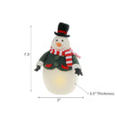 Led Wool Lit Stout Snowman