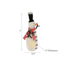 Led Wool Lit Snowman With Ribbon Buttons