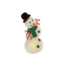 Led Wool Lit Snowman With Candy Cane Hands