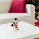 Led Wool Lit Slender Snowman