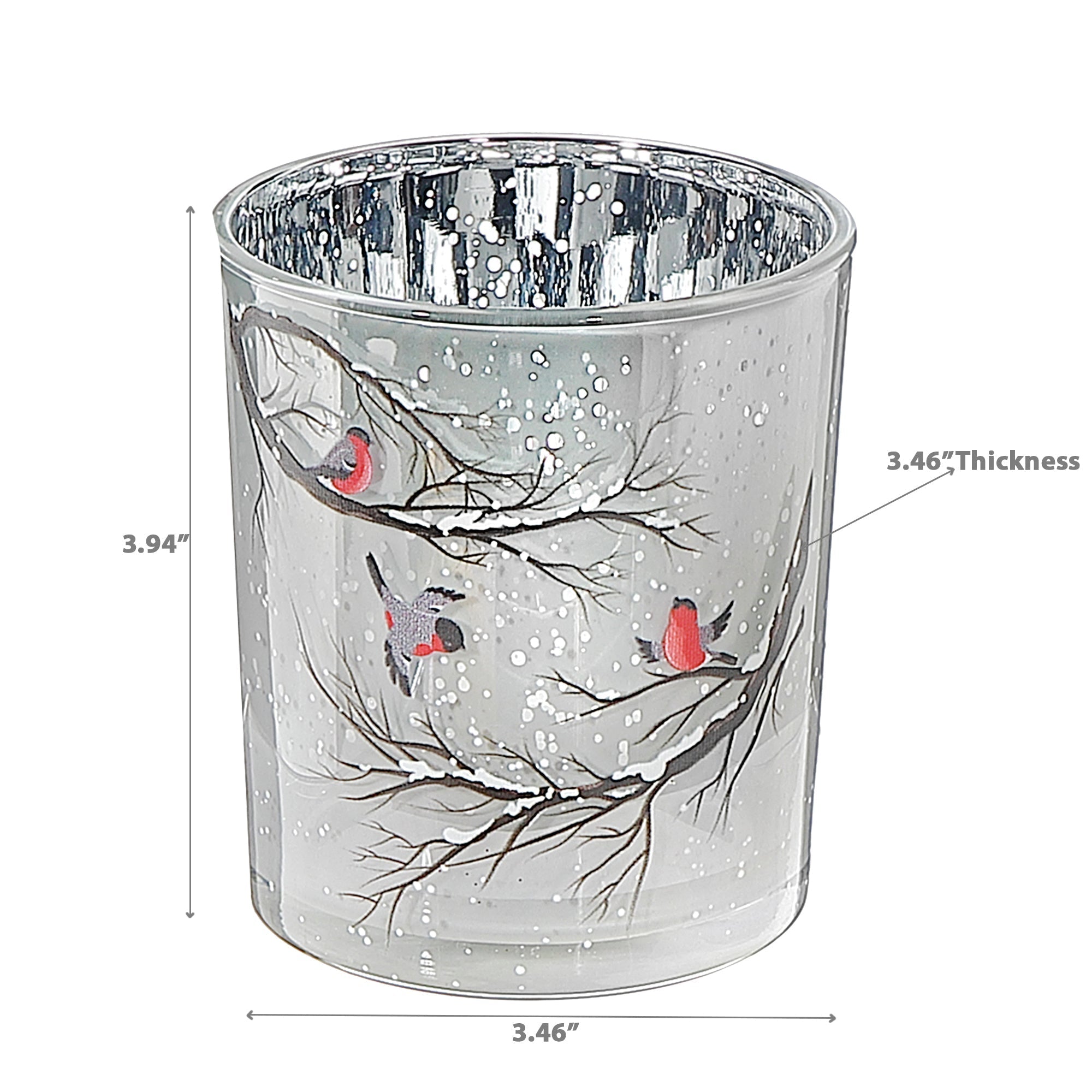 Glass Bird Candle Holder, Decorative Candleholder Decor Large - Set Of 2