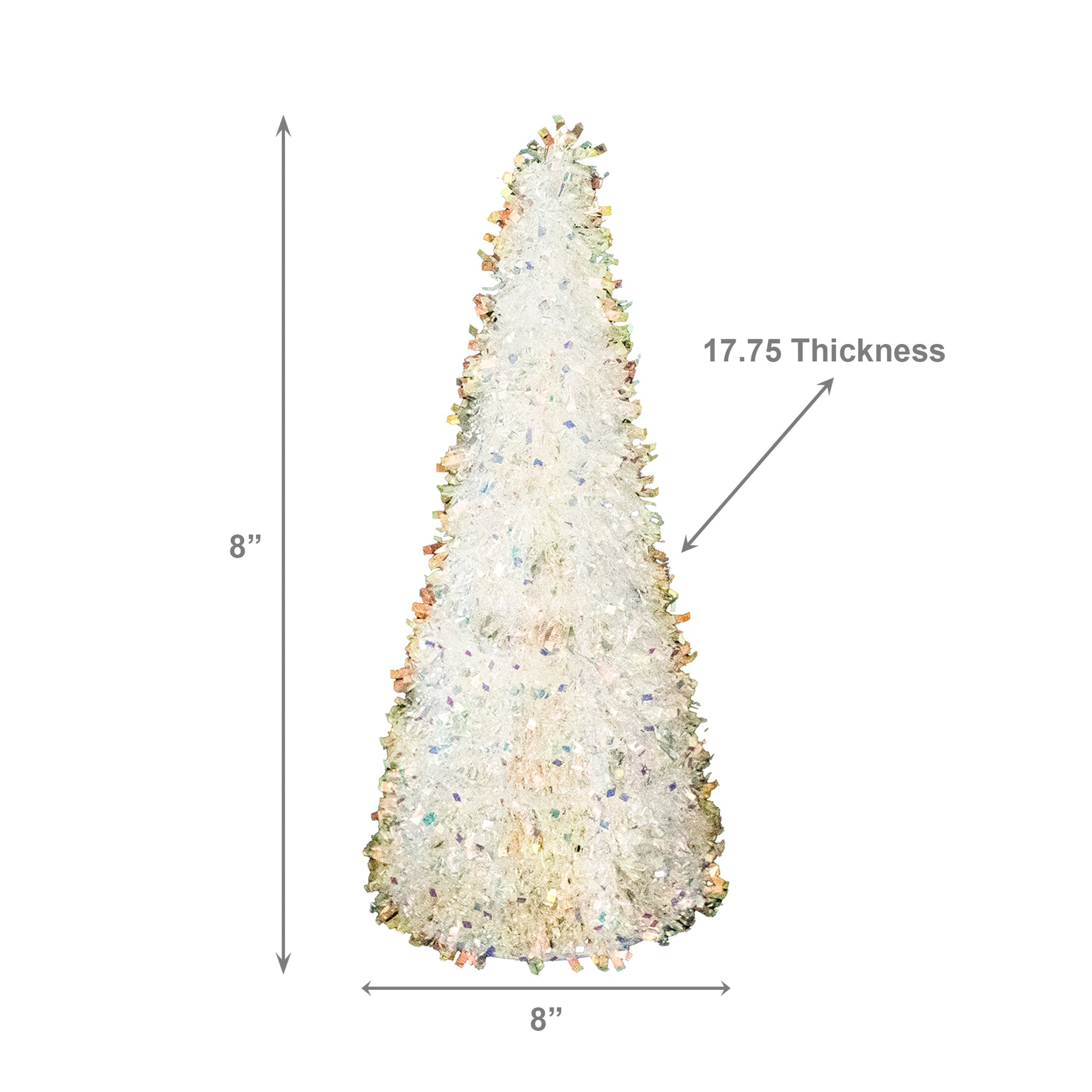 Iridescent Tinsel Christmas Tree, Christmas, Tinsel Decor, Holiday Decor- Set of 2