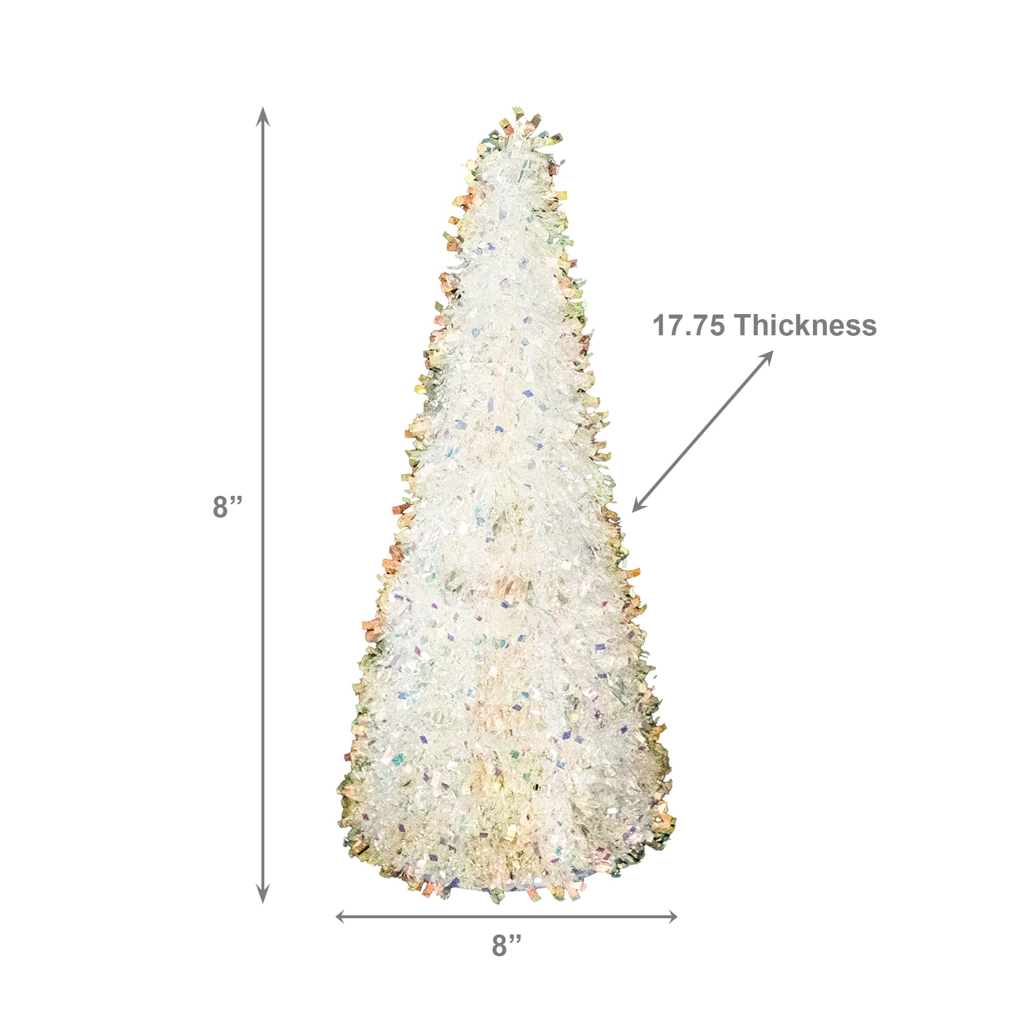 Iridescent Tinsel Christmas Tree, Christmas, Tinsel Decor, Holiday Decor- Set of 2