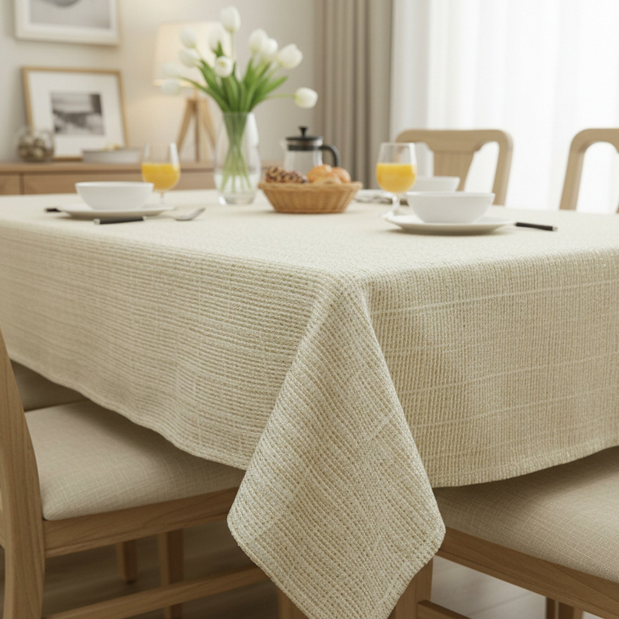 Lurex Tablecloth 52 X 70 Gold, Tablecloth, Holiday Decor