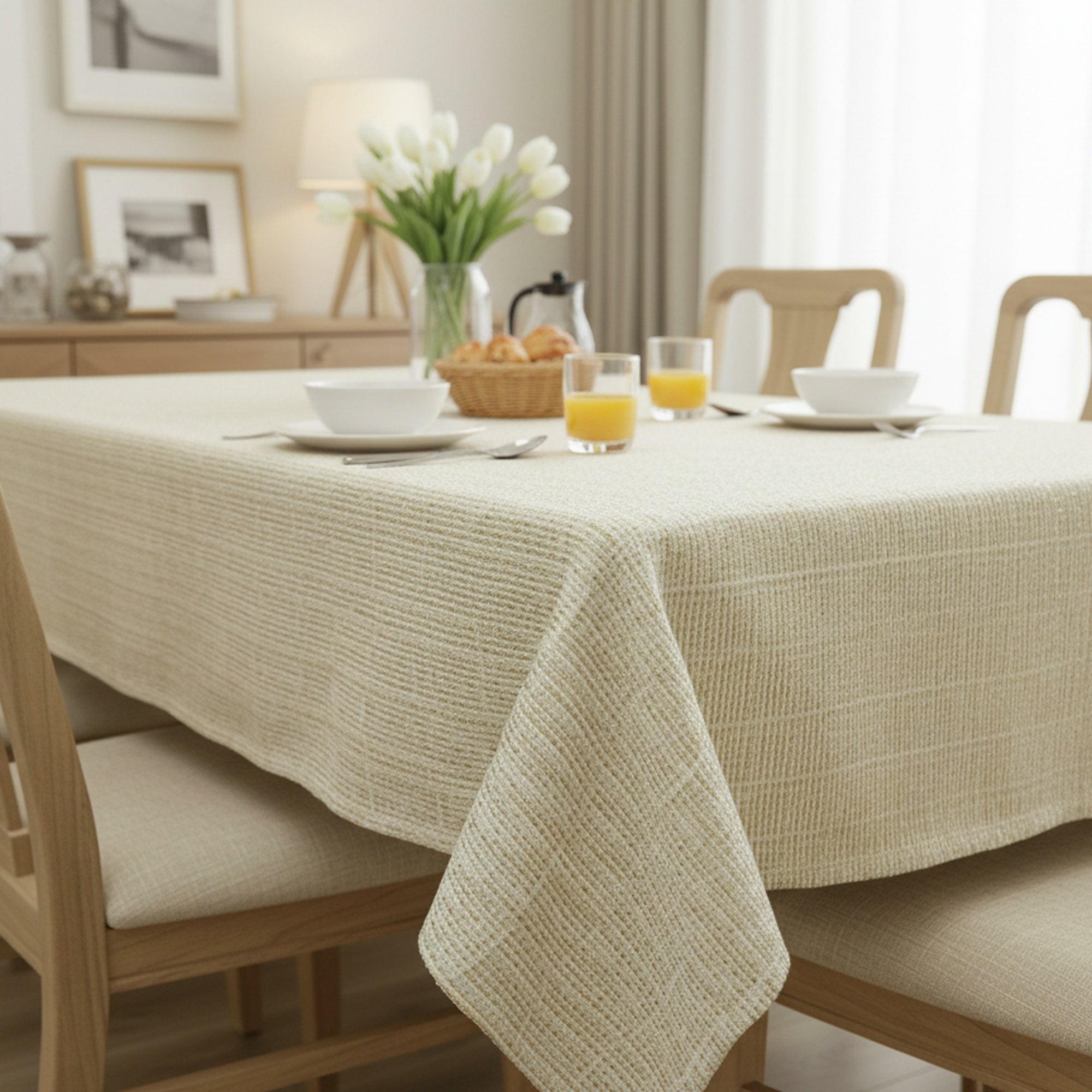 Lurex Tablecloth 52 X 70 Gold, Tablecloth, Holiday Decor