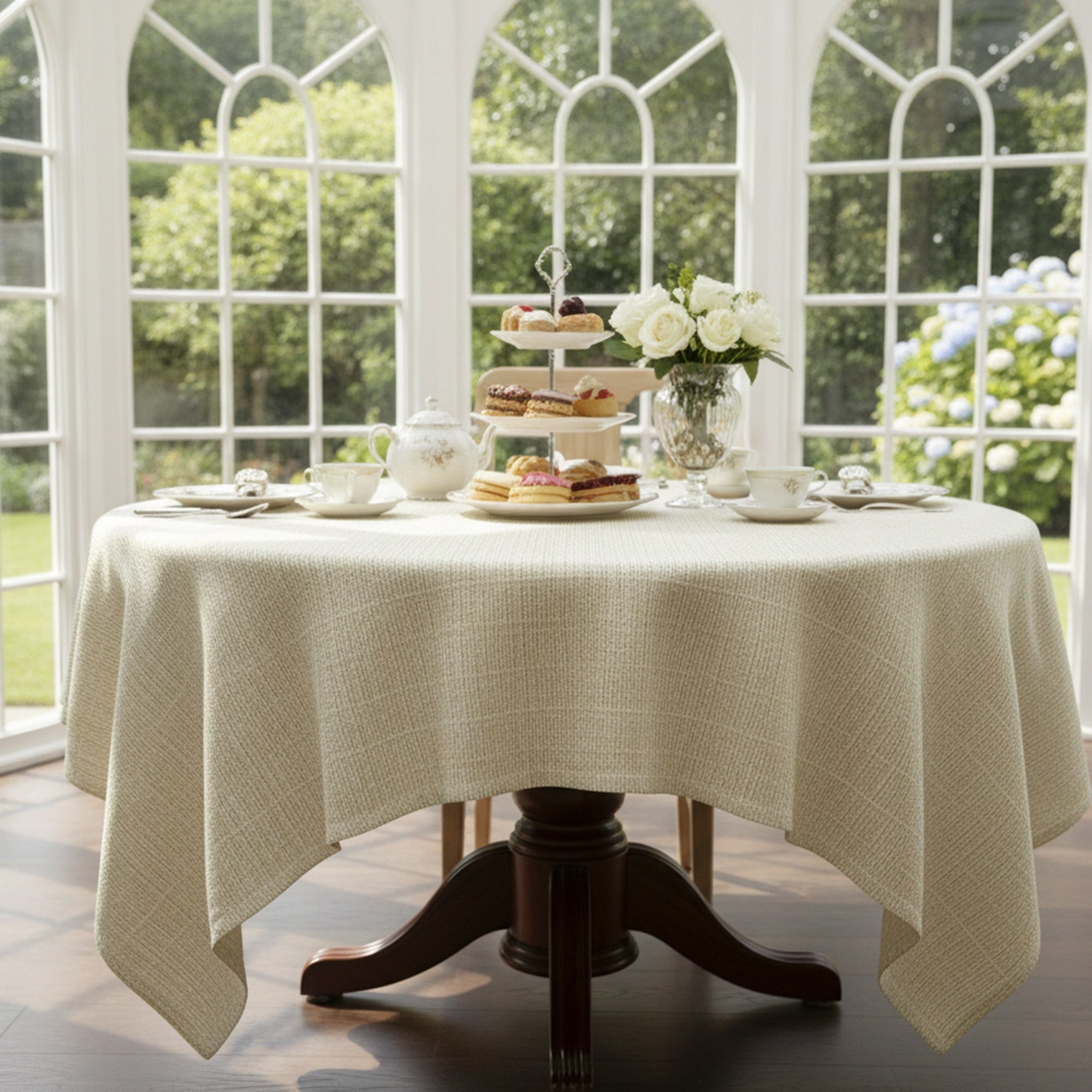 Lurex Tablecloth 60 X 104 Gold, Tablecloth, Holiday Decor