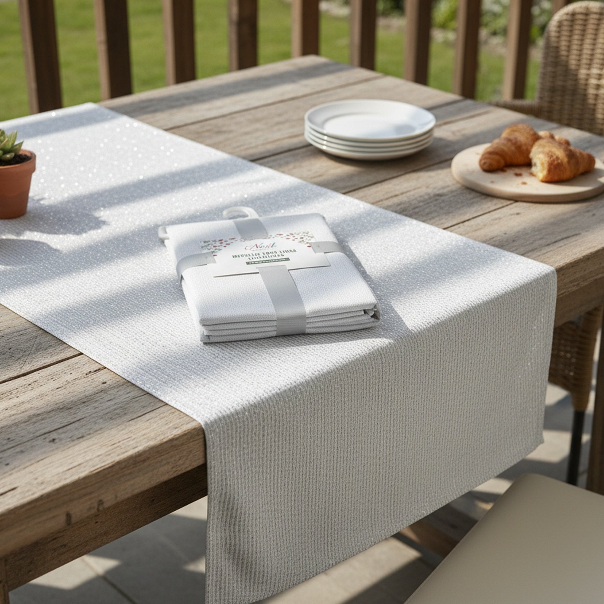 Lurex Tablecloth 60 X 90 Silver, Tablecloth, Holiday Decor