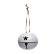 Jingle Bell Set of 6 Grey Medium, Christmas, Jingle Bells, Holiday Decor- Set of 6
