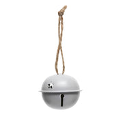 Jingle Bell Set of 6 Grey Small, Christmas, Jingle Bells, Holiday Decor- Set of 6