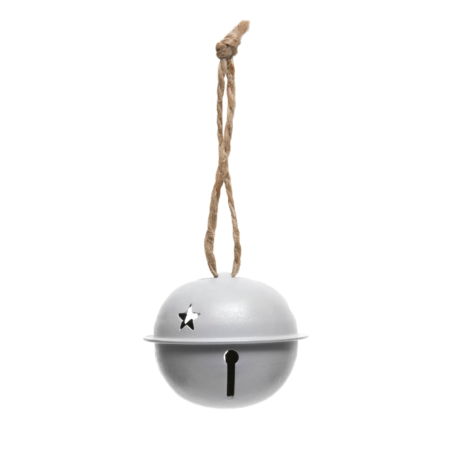 Jingle Bell Set of 6 Grey Small, Christmas, Jingle Bells, Holiday Decor- Set of 6