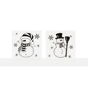 Snowman Block 2 Assorted, Christmas, Holiday Decor- Set of 2