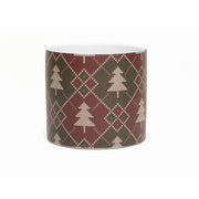 Alpine Plaid Pot Large, Winter, Planter, Holiday Decor- Set of 3