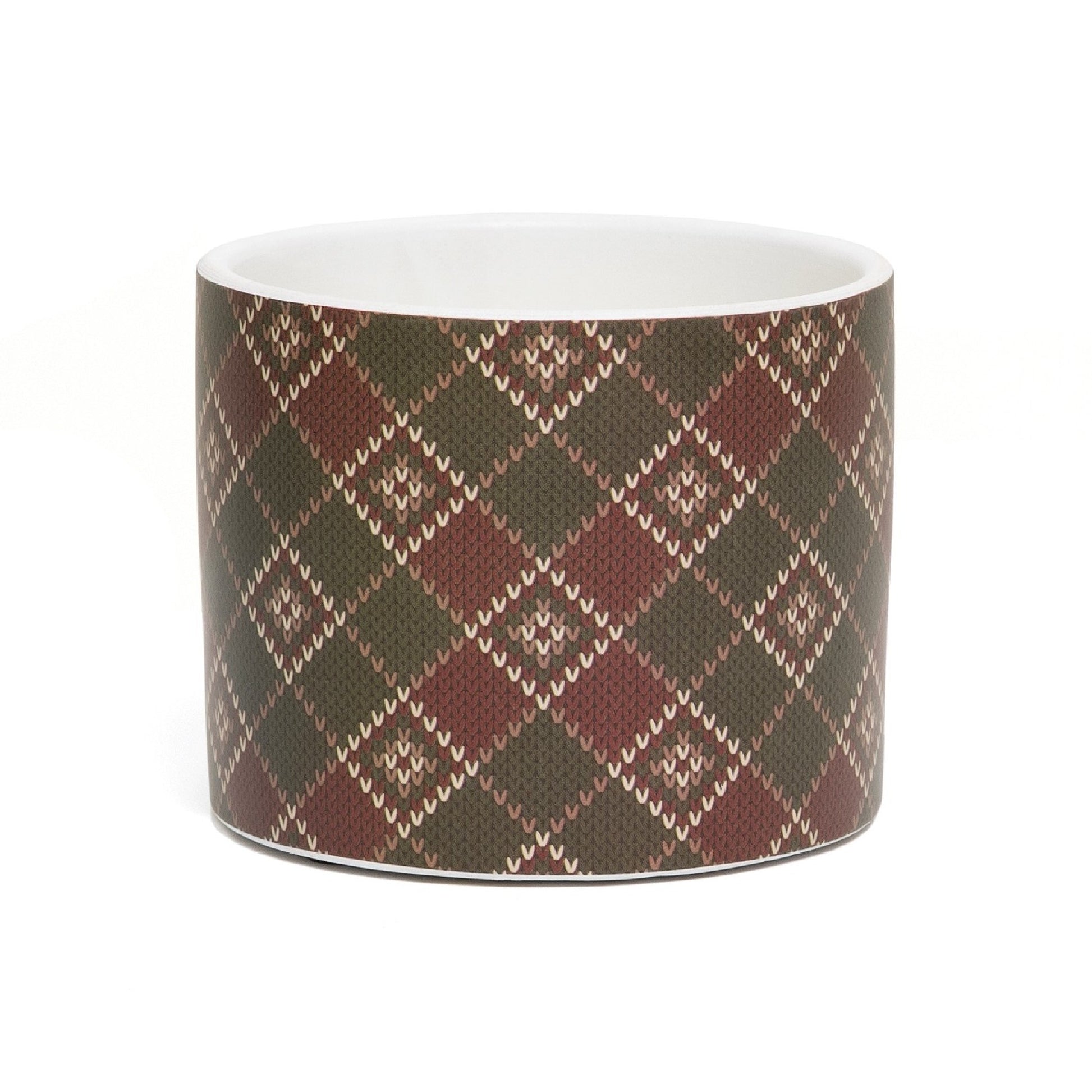 Alpine Plaid Pot Medium, Winter, Planter, Holiday Decor- Set of 3