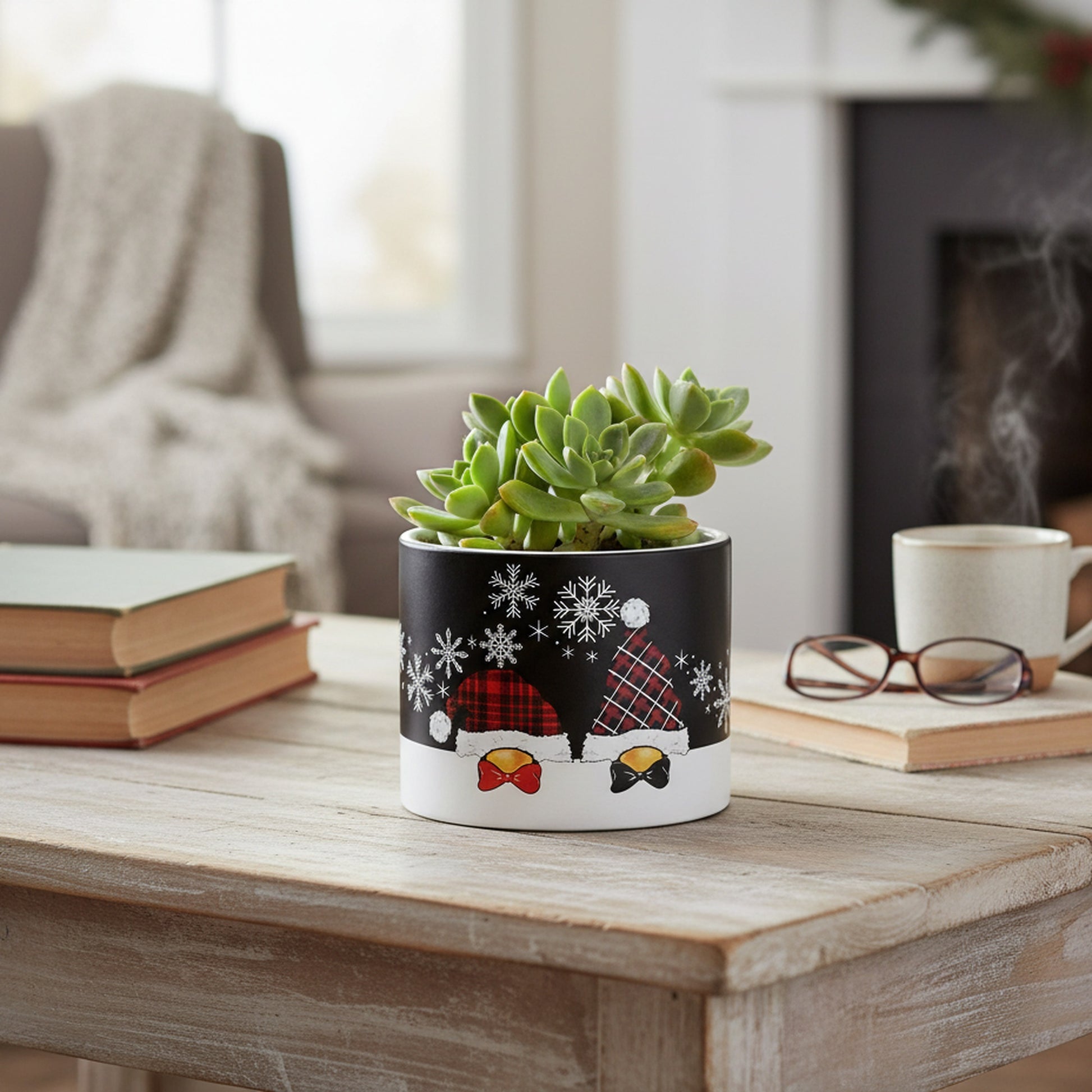 Penguin Duo Pot Medium, Planter, Holiday Decor- Set of 3