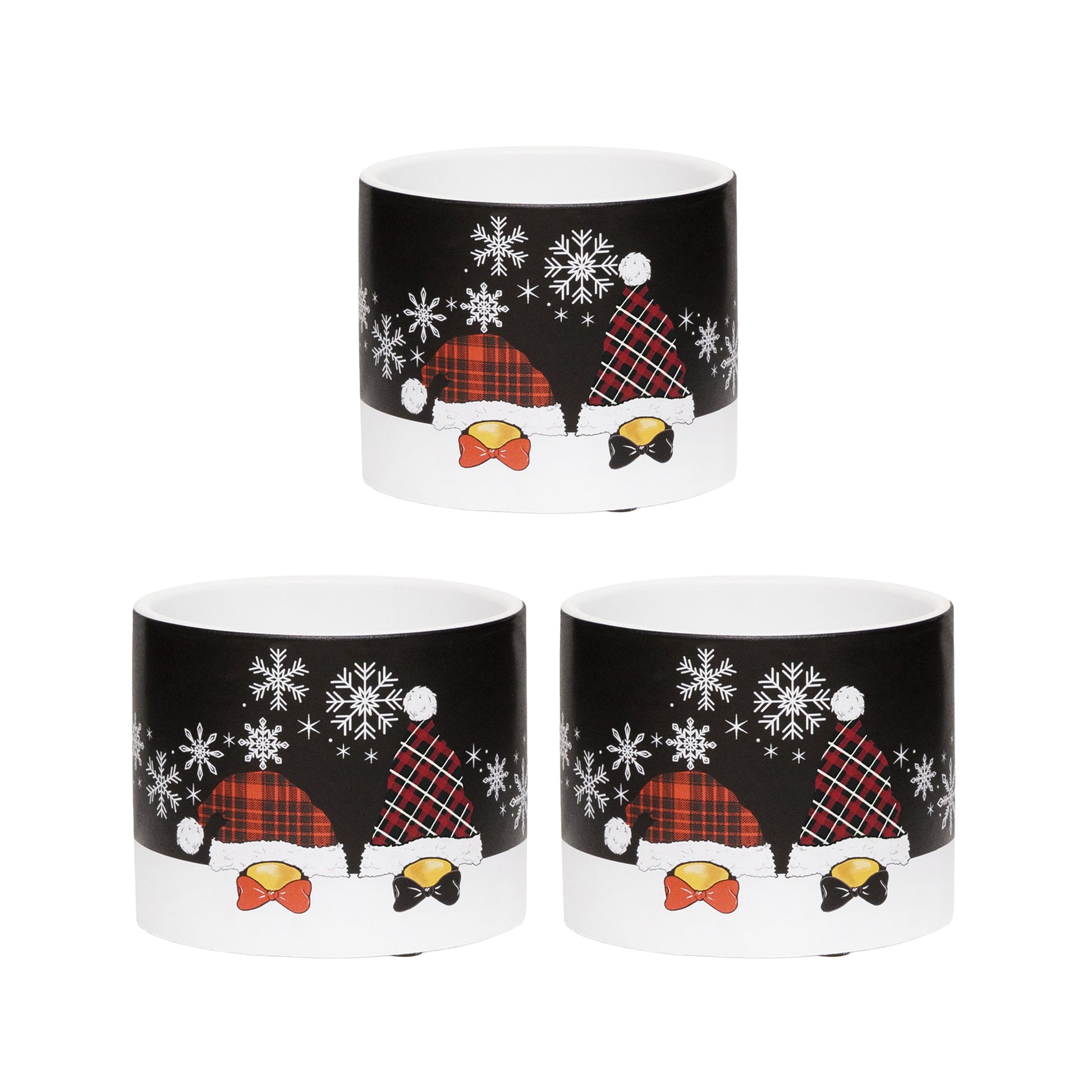 Penguin Duo Pot Medium, Planter, Holiday Decor- Set of 3