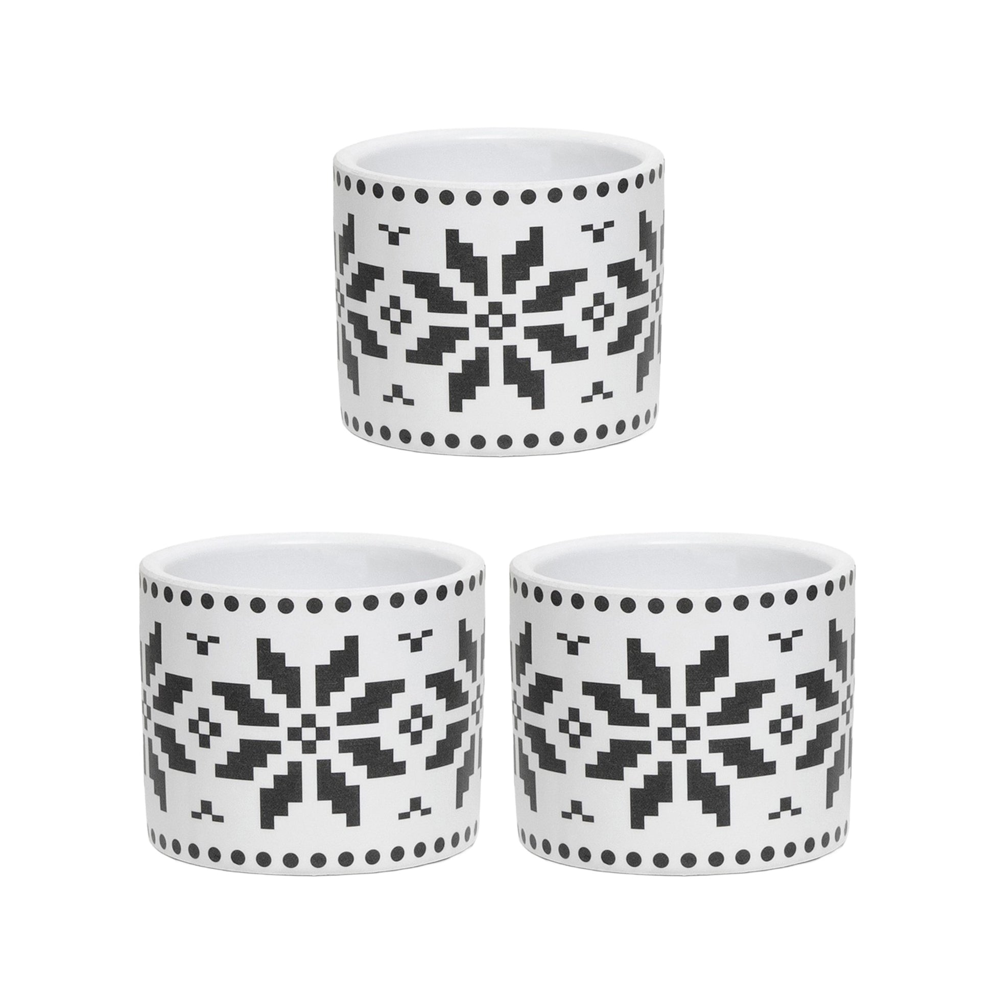 Danish Poinsettia Pot Small, Christmas, Planter, Holiday Decor- Set of 3