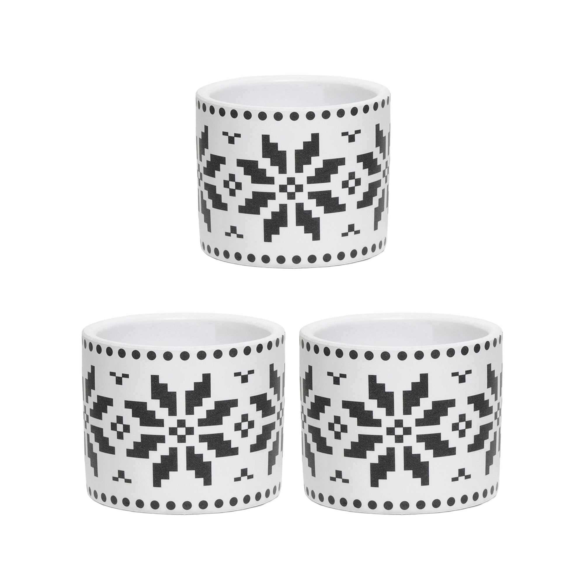 Danish Poinsettia Pot Small, Christmas, Planter, Holiday Decor- Set of 3