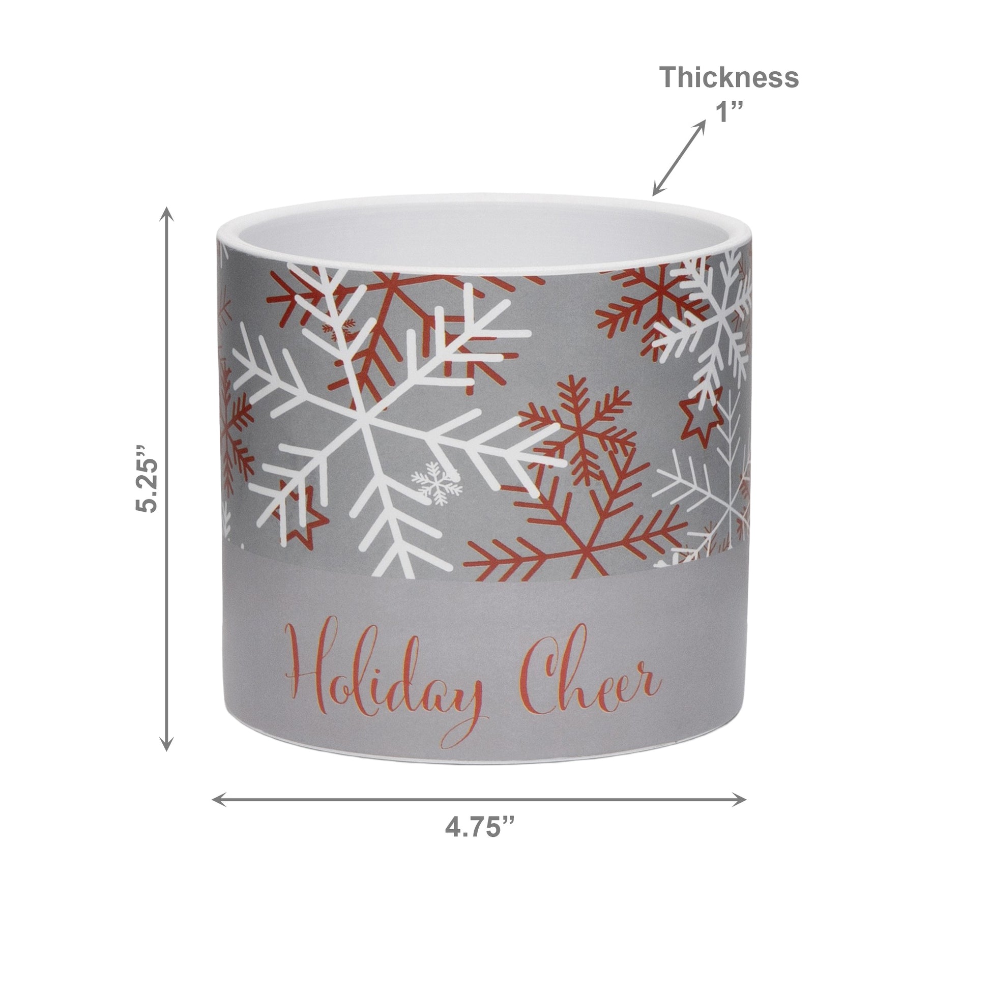 Holiday Cheer Pot Large, Planter, Holiday Decor- Set of 3