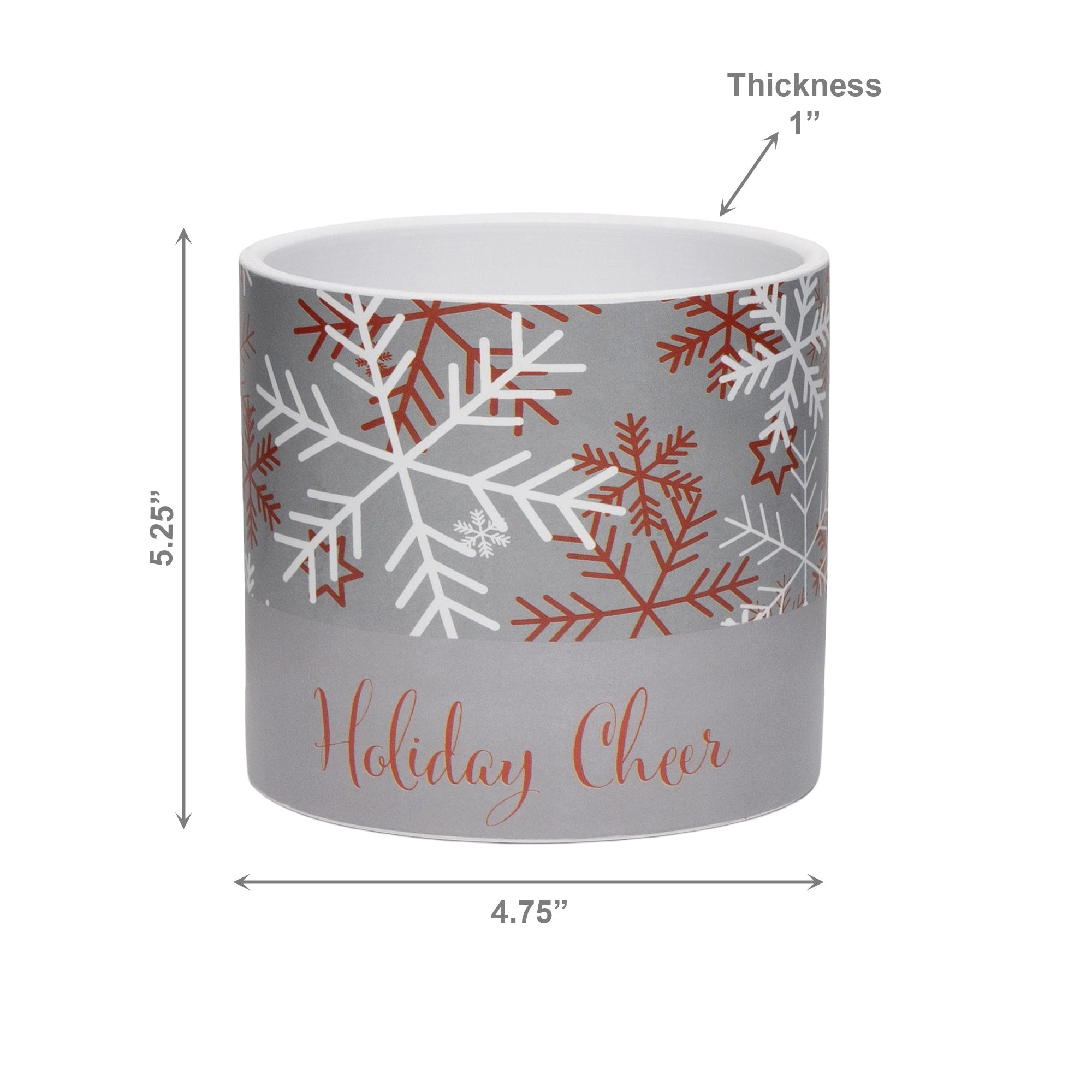 Holiday Cheer Pot Large, Planter, Holiday Decor- Set of 3