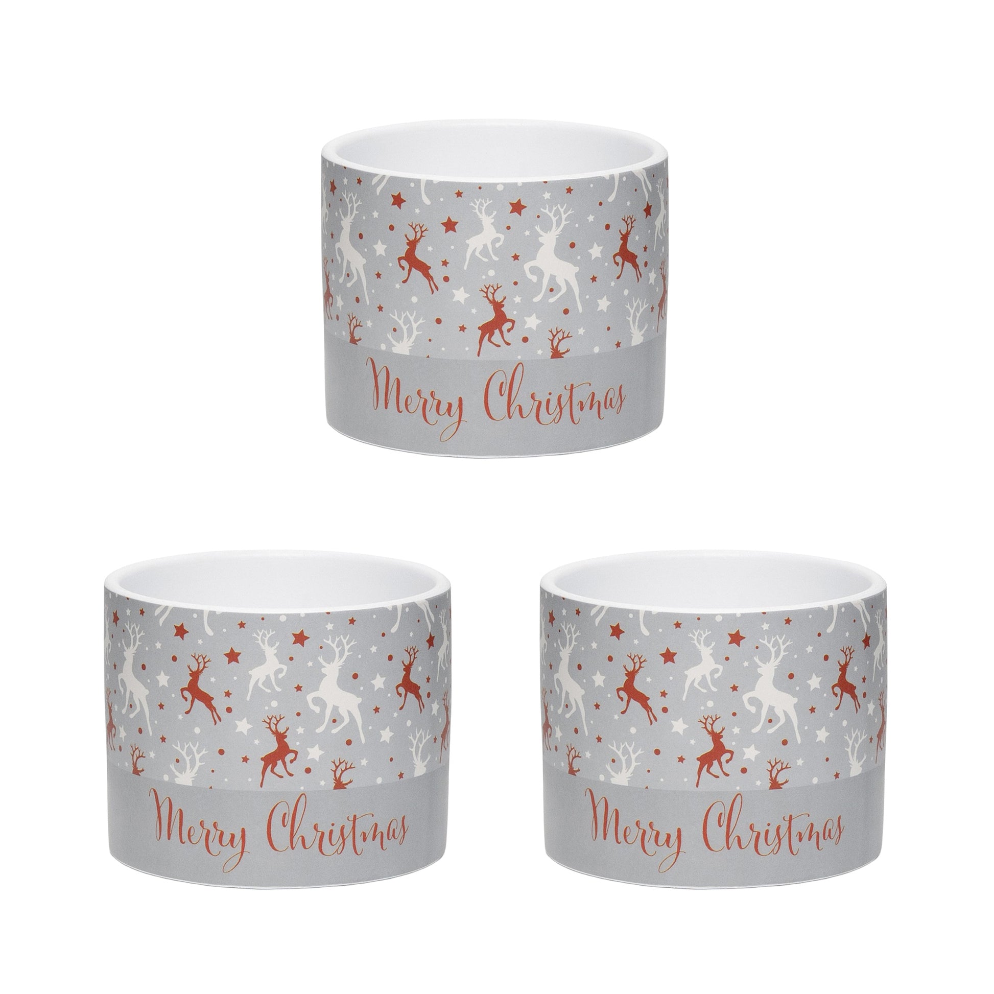 Merry Christmas Pot Medium, Christmas, Planter, Holiday Decor- Set of 3