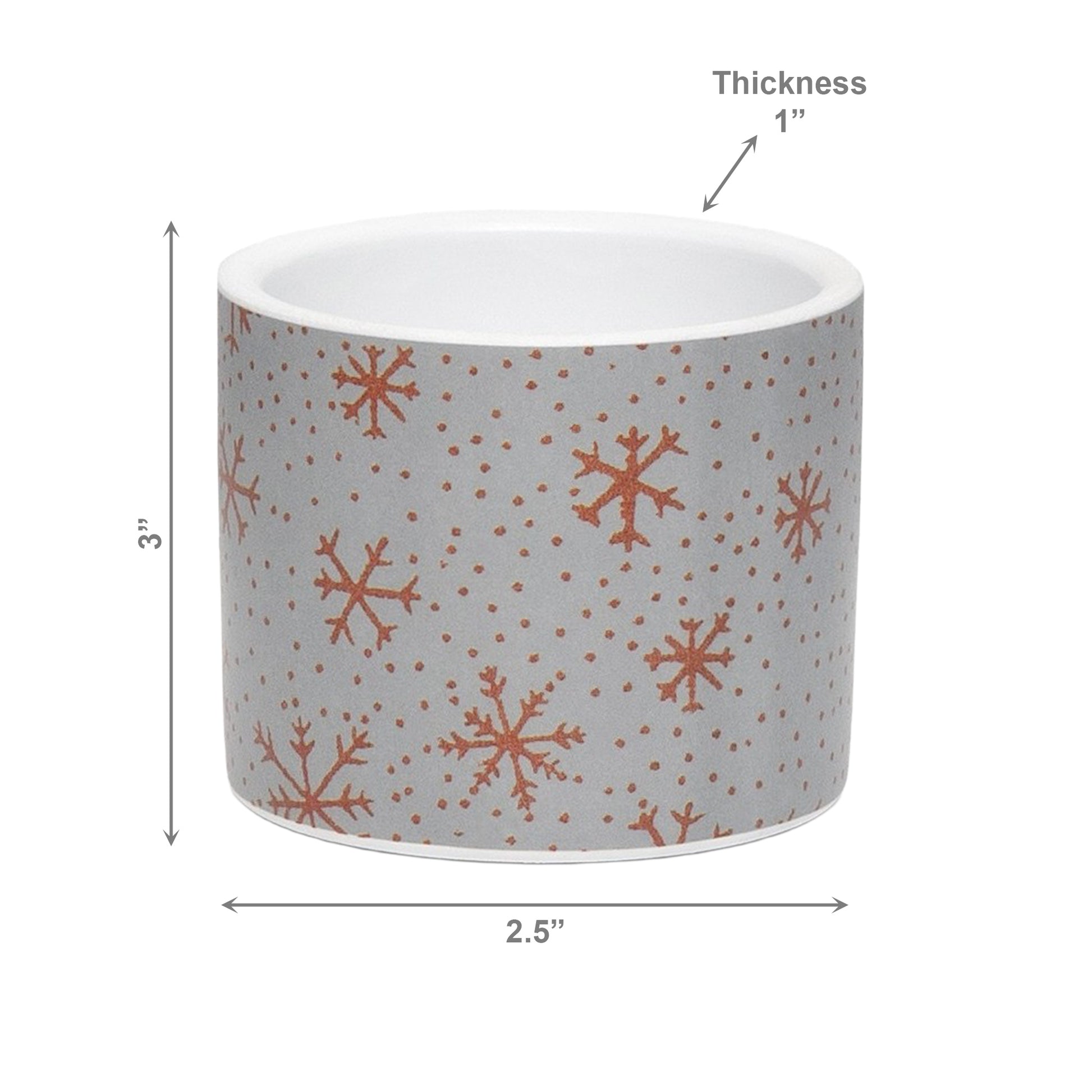 Holiday Snowflake Pot Small, Christmas, Planter, Holiday Decor- Set of 3