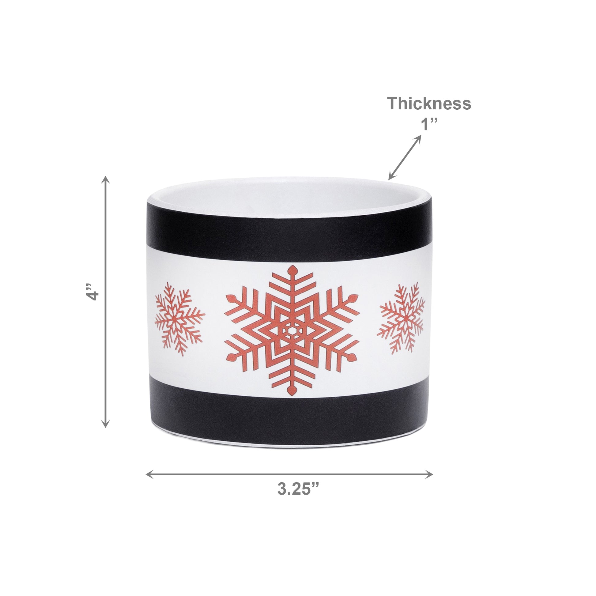 Jolly Snowflake Pot Small, Christmas, Planter, Holiday Decor- Set of 3