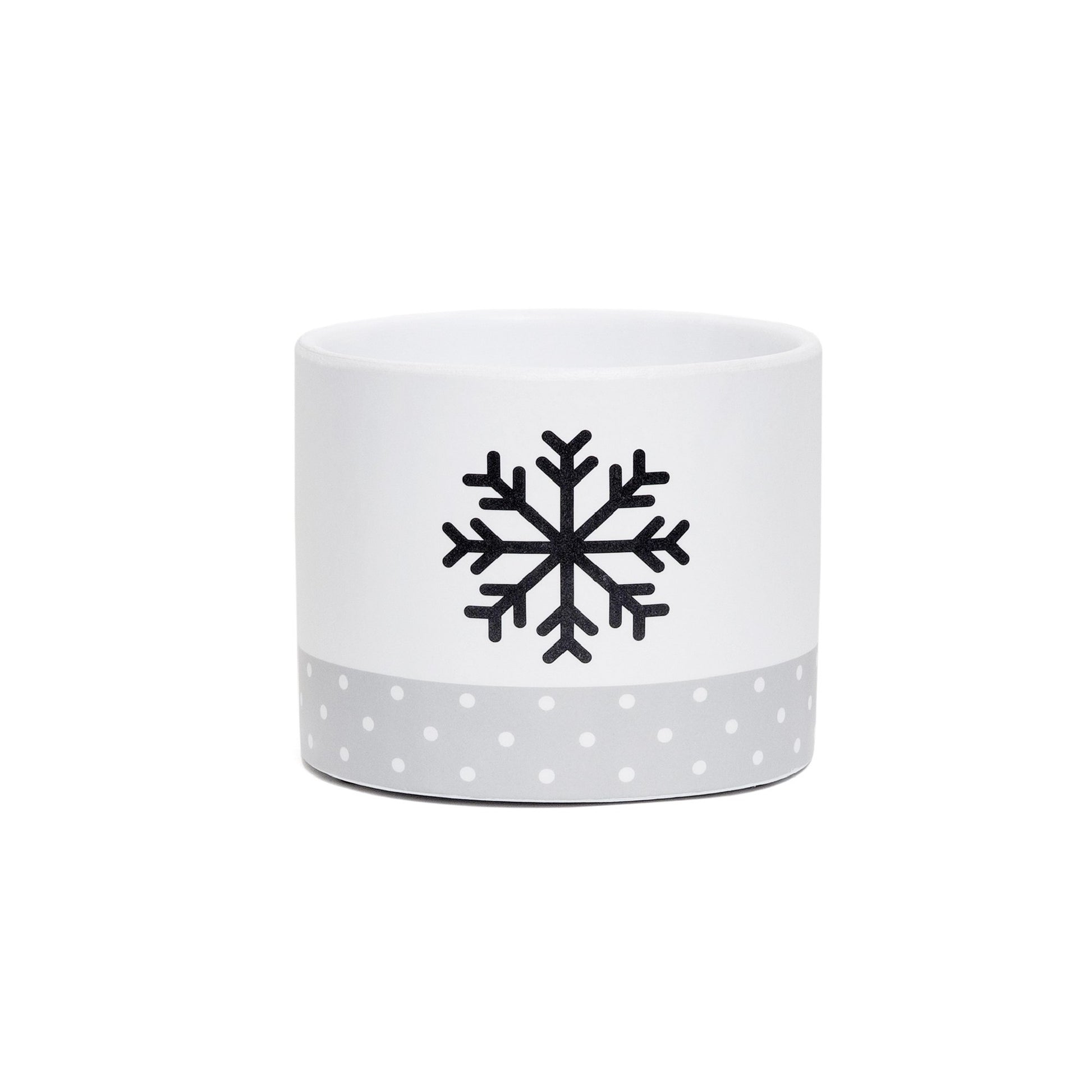 Snowflake and Pindot Pot Medium, Christmas, Planter, Holiday Decor- Set of 3