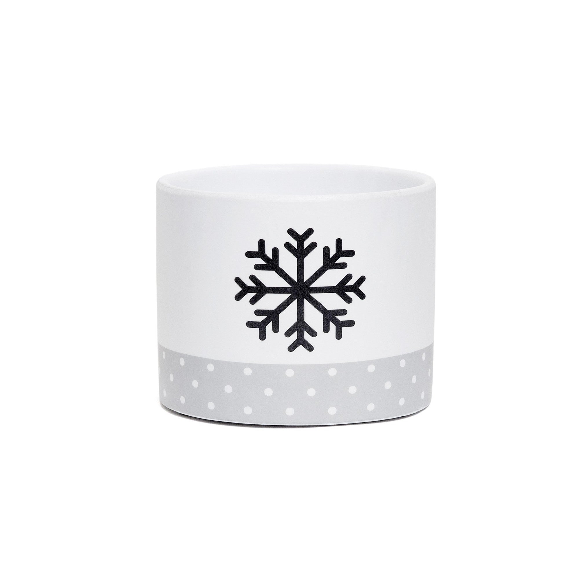 Snowflake and Pindot Pot Medium, Christmas, Planter, Holiday Decor- Set of 3