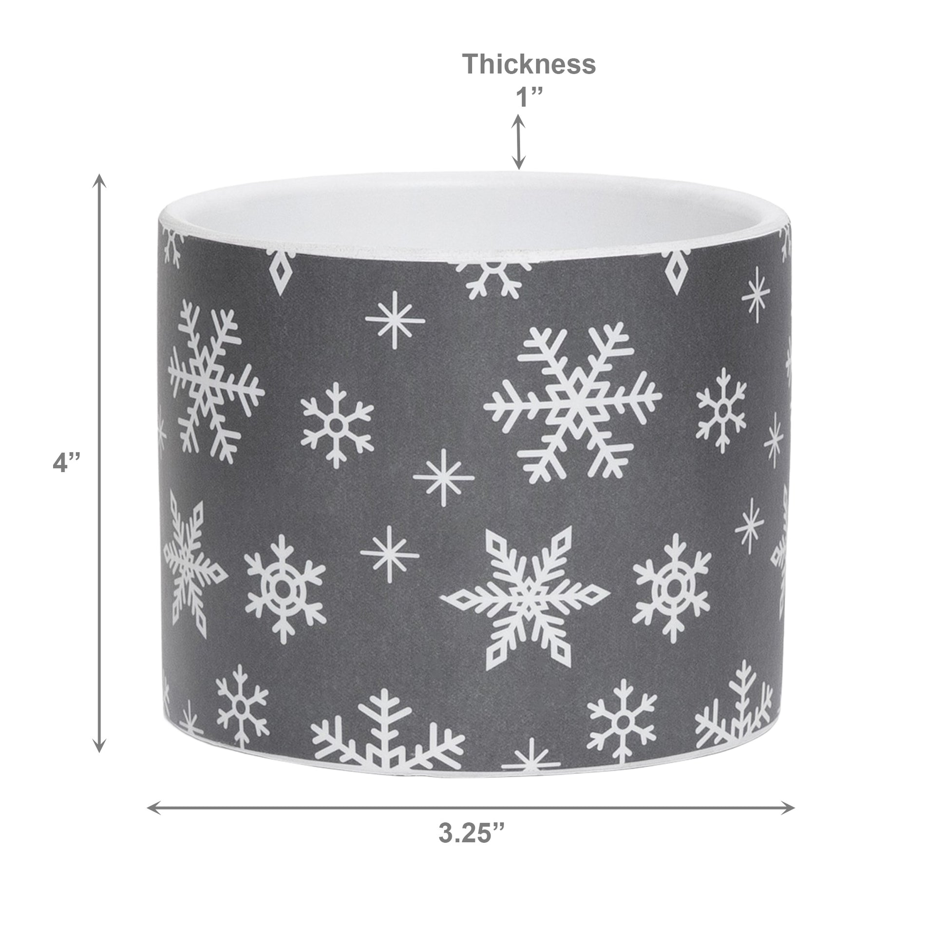 Scattered Snowflake Pot Medium, Christmas, Planter, Holiday Decor- Set of 3