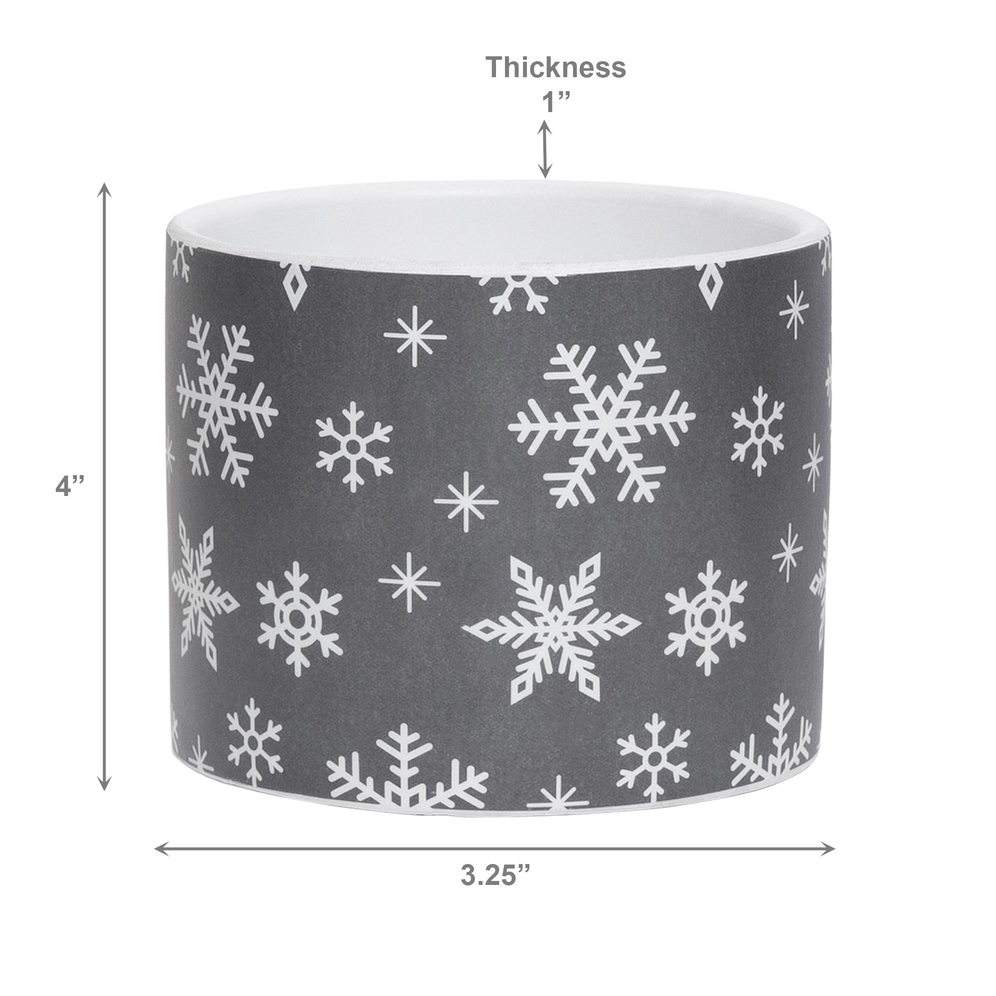 Scattered Snowflake Pot Medium, Christmas, Planter, Holiday Decor- Set of 3