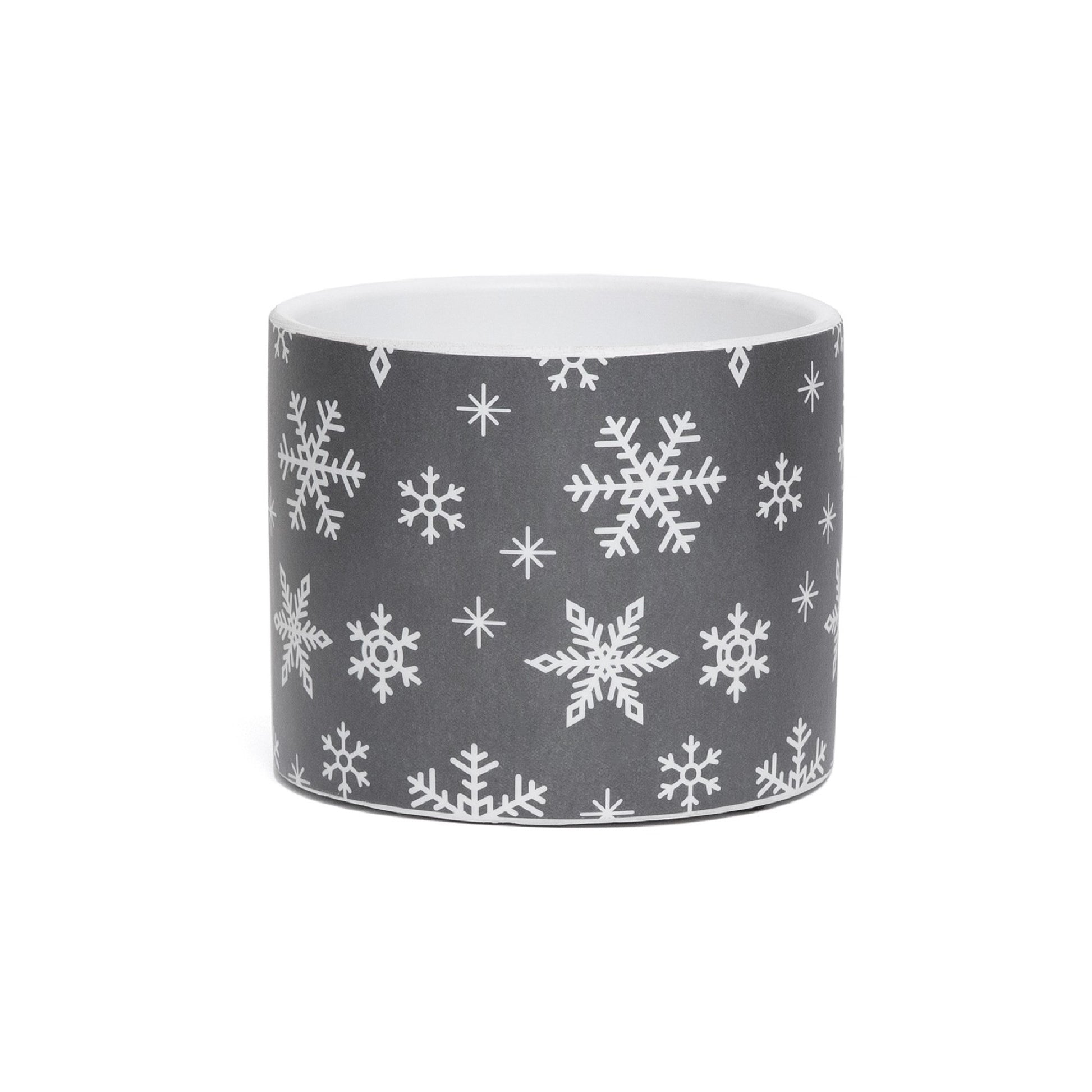 Scattered Snowflake Pot Medium, Christmas, Planter, Holiday Decor- Set of 3