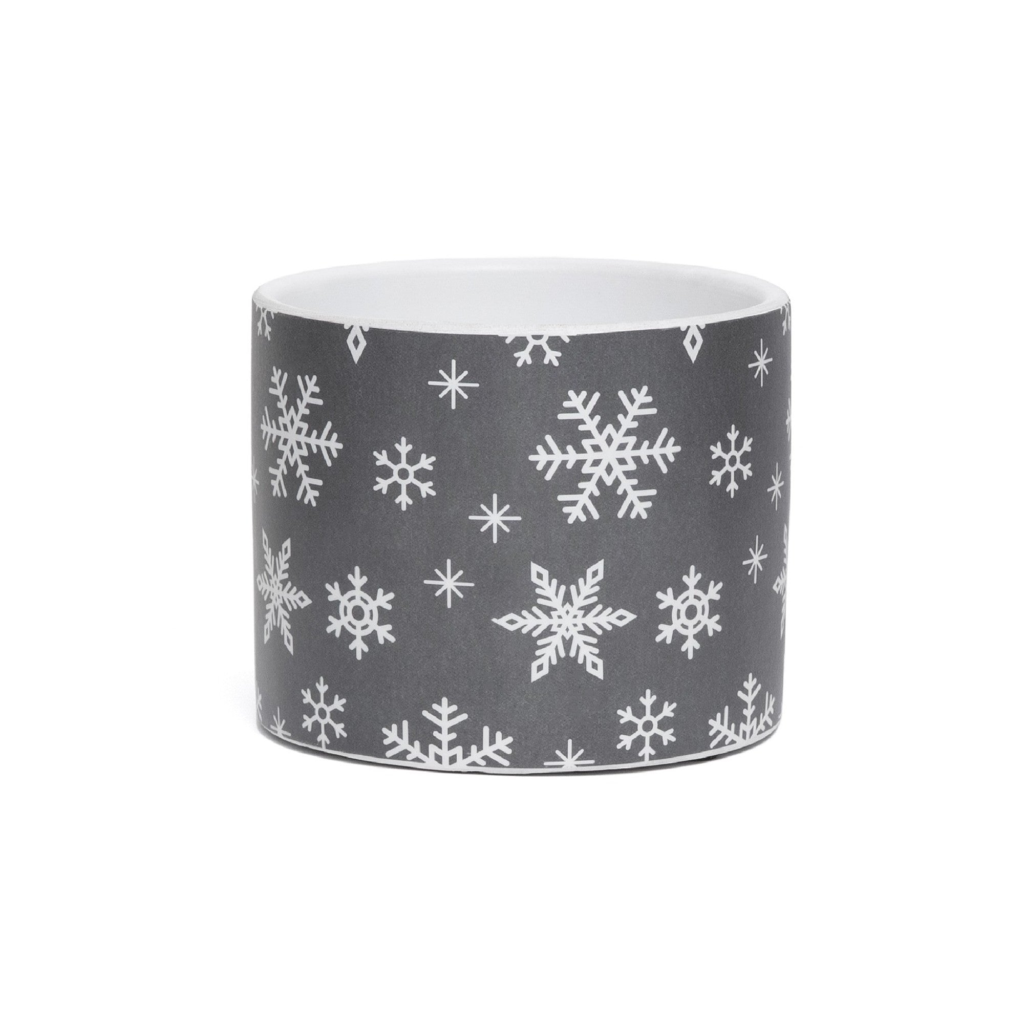 Scattered Snowflake Pot Medium, Christmas, Planter, Holiday Decor- Set of 3
