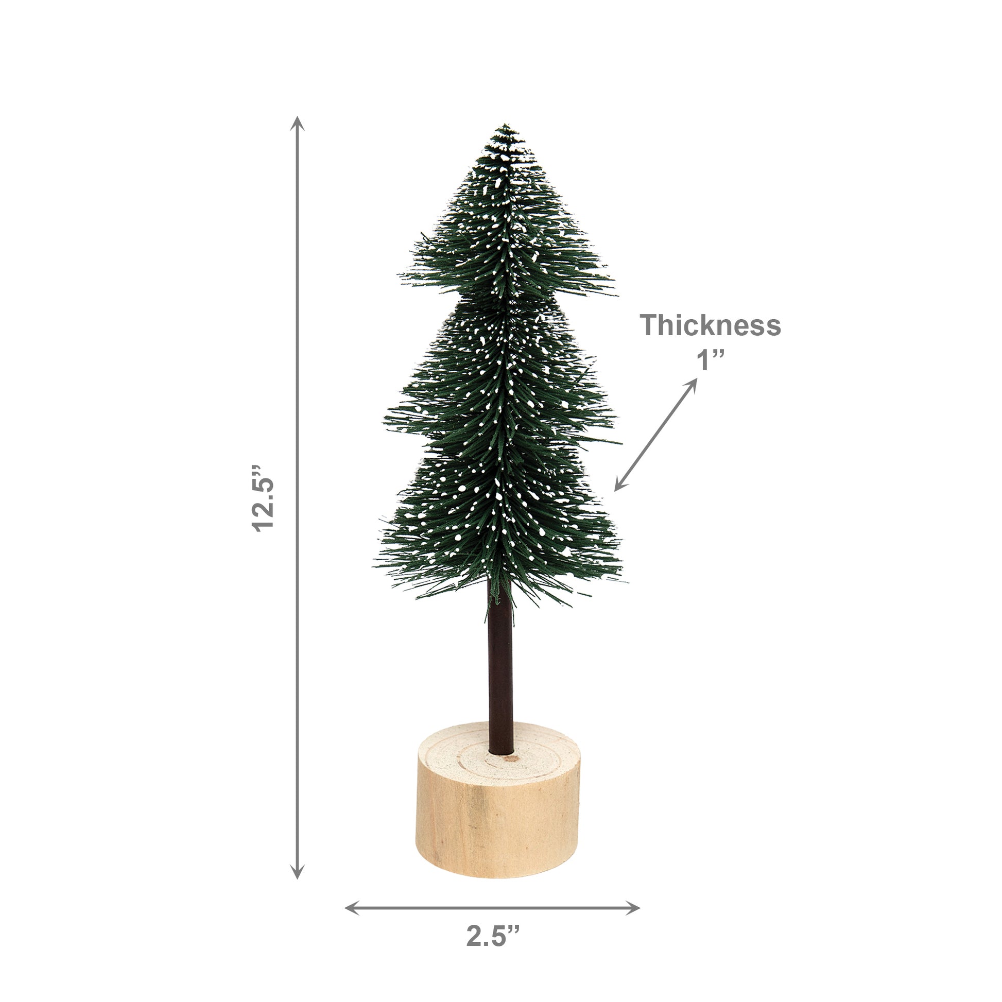 Bristle Tree Dark Green Tall, Holiday Decor- Set of 3