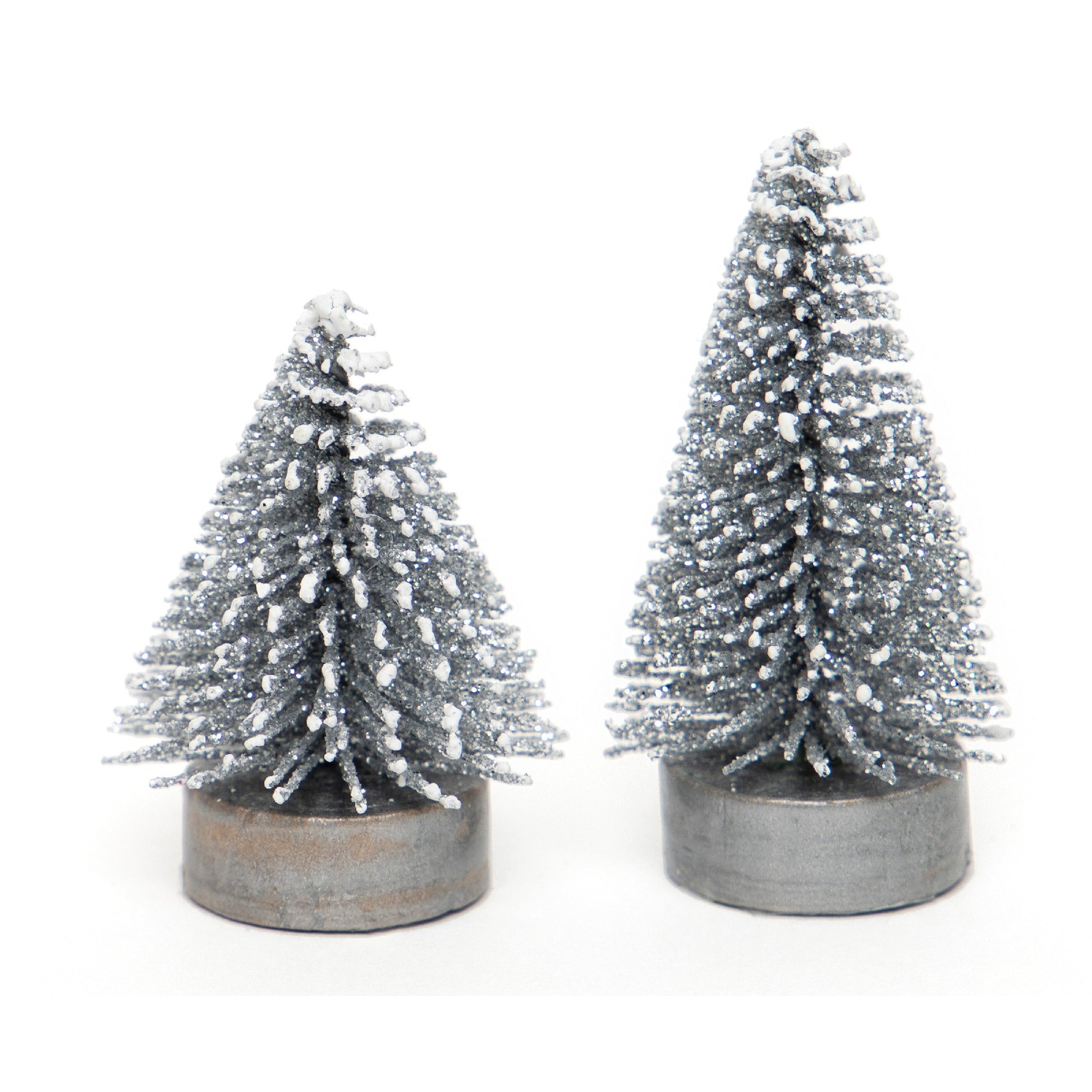 Bristle Tree Silver 2 Assorted, Holiday Decor- Set of 2