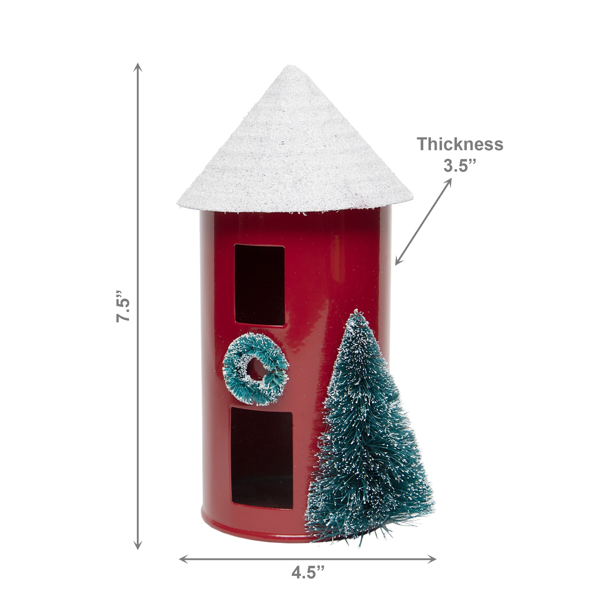 Silo Red Large, Holiday Decor- Set of 2