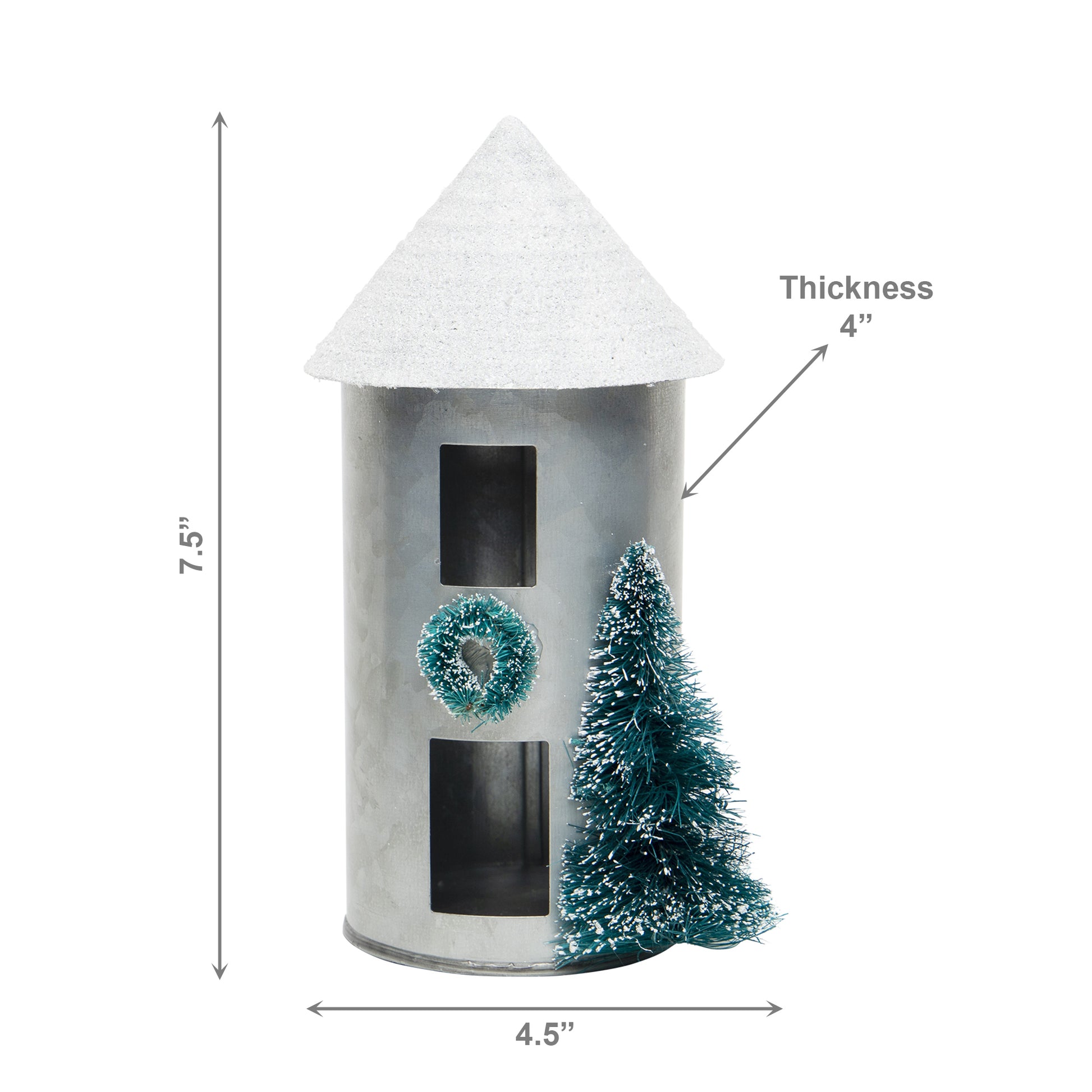 Silo Grey Large, Holiday Decor- Set of 2