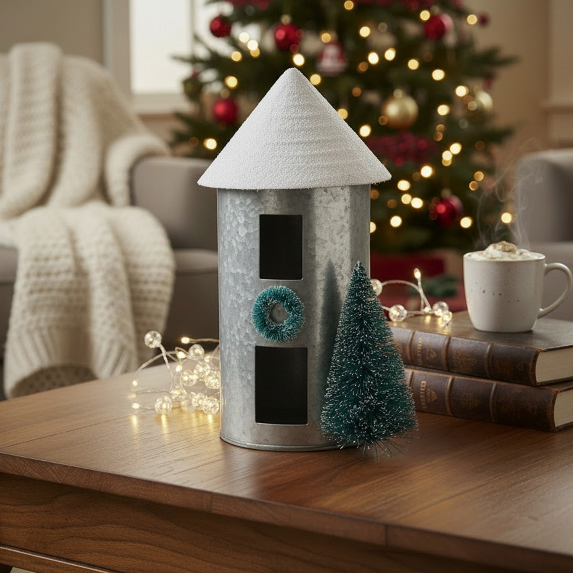 Silo Grey Large, Holiday Decor- Set of 2