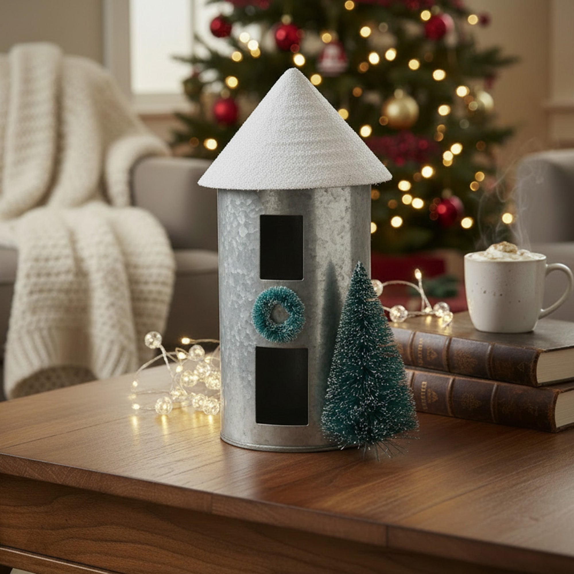 Silo Grey Large, Holiday Decor- Set of 2