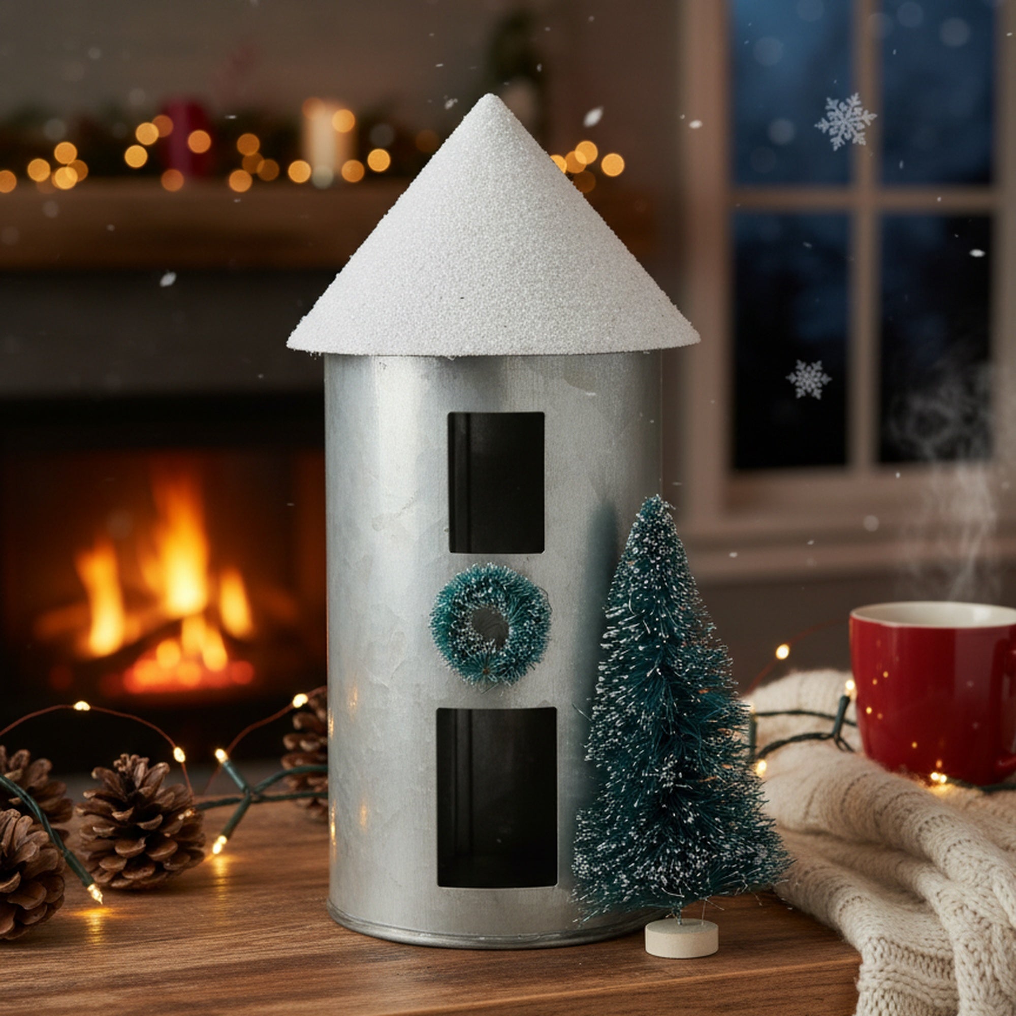 Silo Grey Large, Holiday Decor- Set of 2
