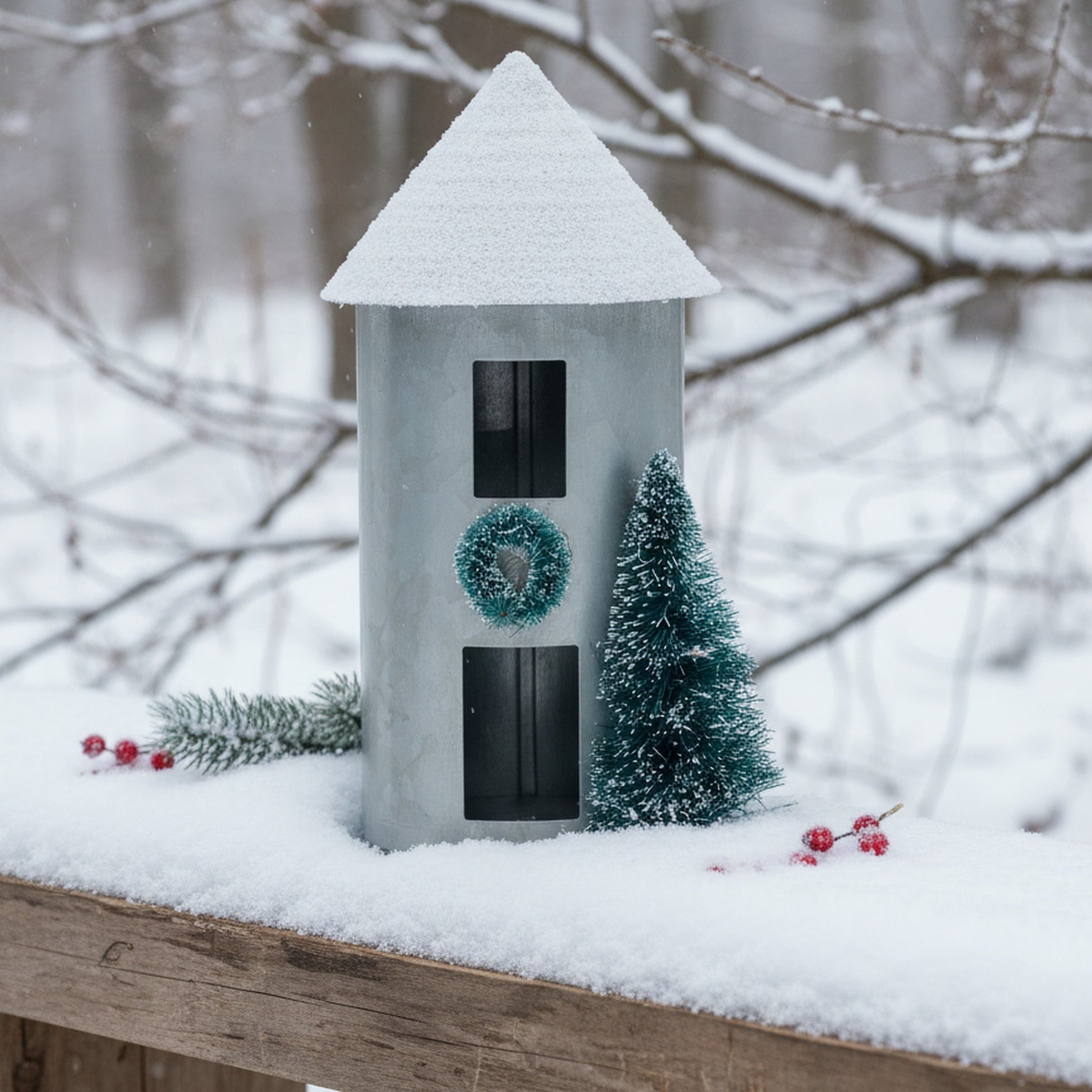 Silo Grey Large, Holiday Decor- Set of 2