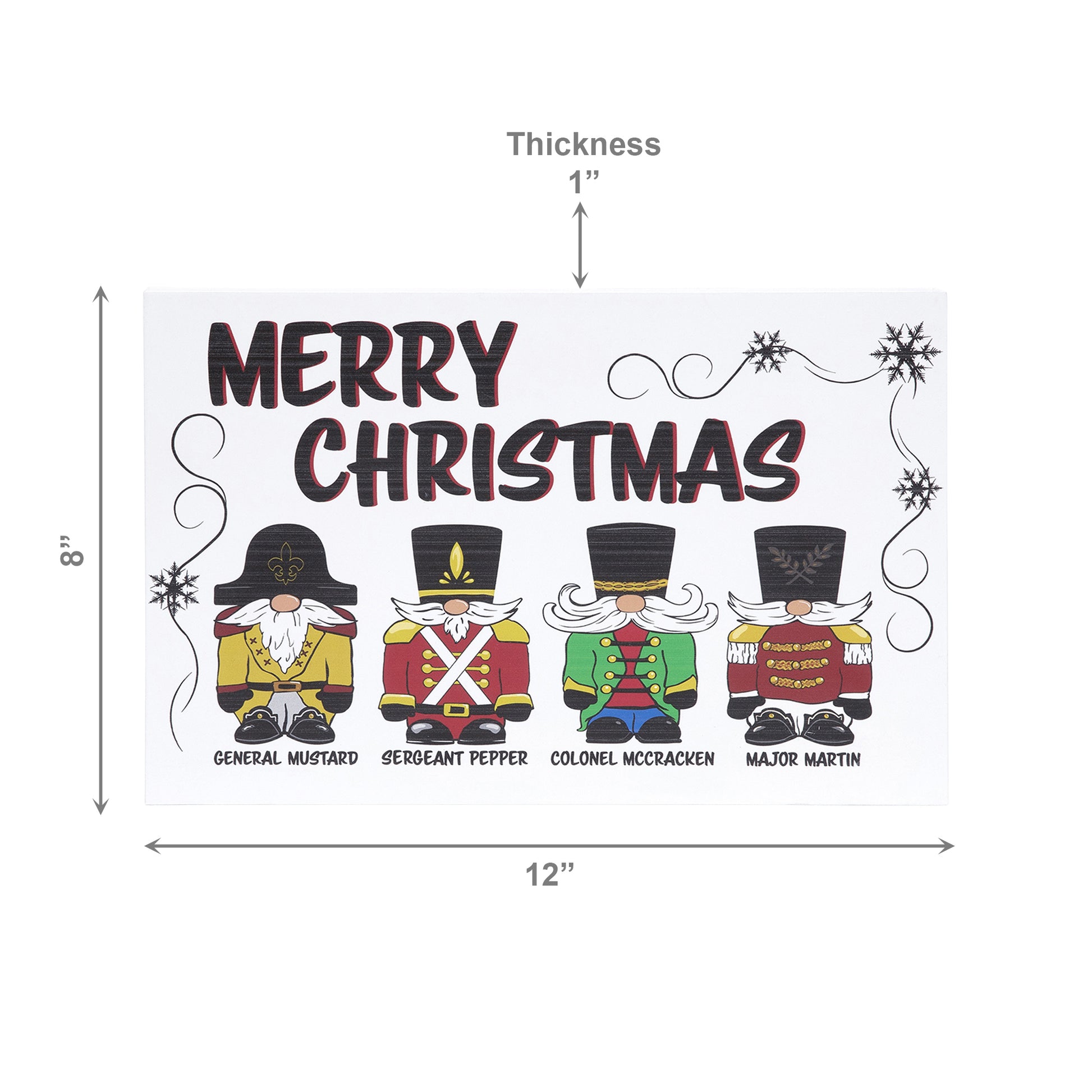 Block Merry Christmas Nutcracker, Christmas, Holiday Decor
