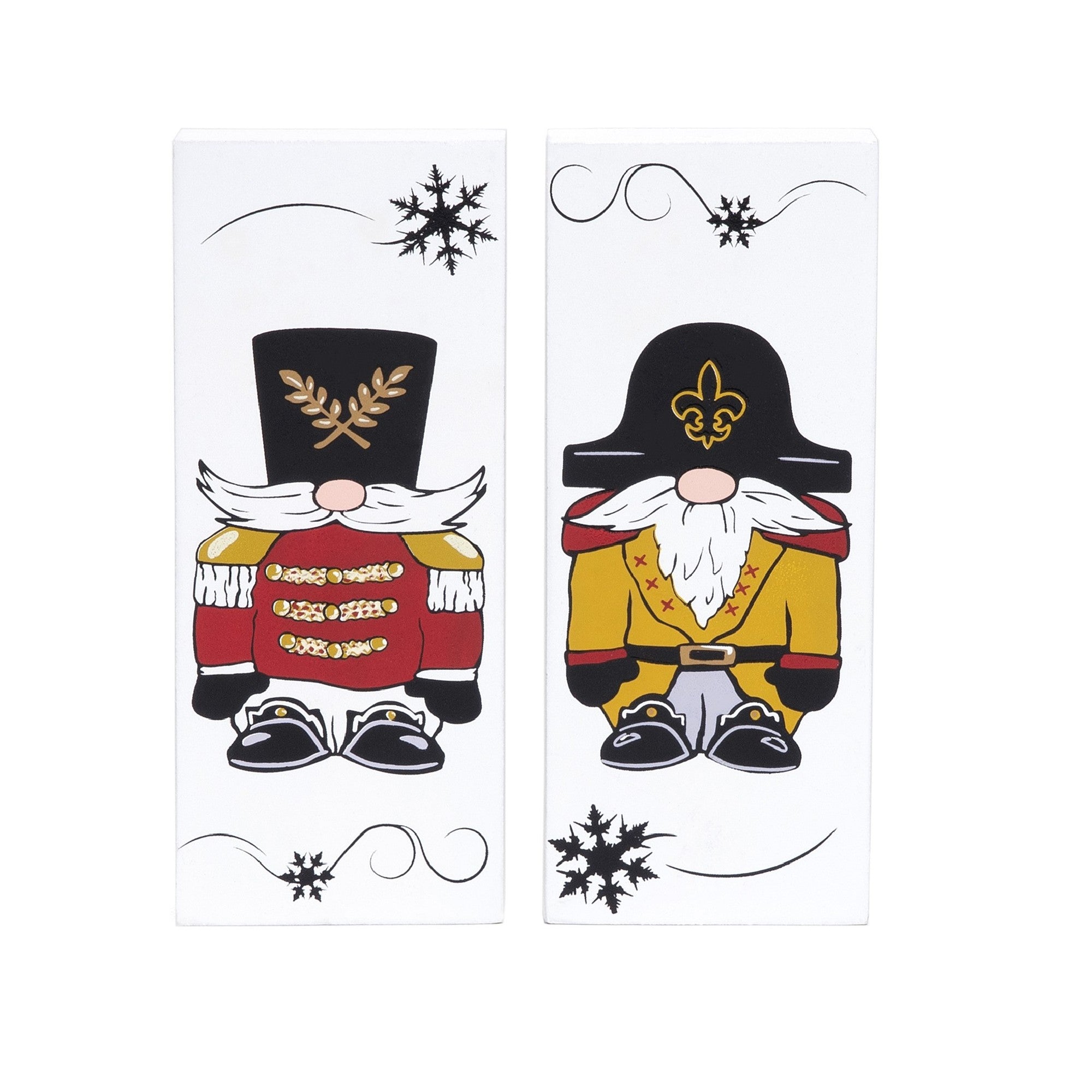 Nutcracker Block 2 Assorted, Christmas, Holiday Decor - Set of 2