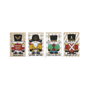 Nutcracker Block 4 Assorted, Christmas, Holiday Decor- Set of 4