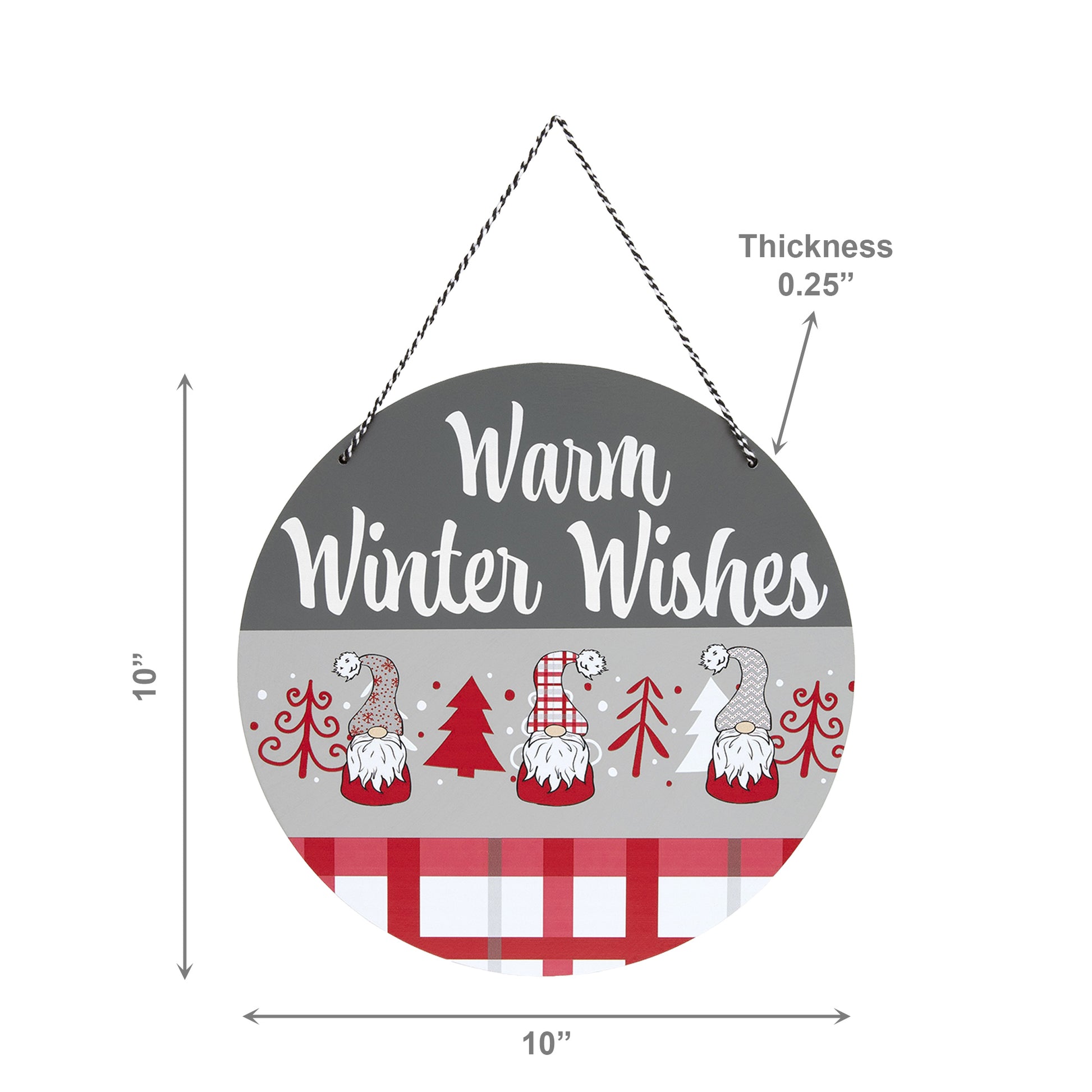 Sign Warm Winter Wishes Gnome, Winter, Holiday Decor