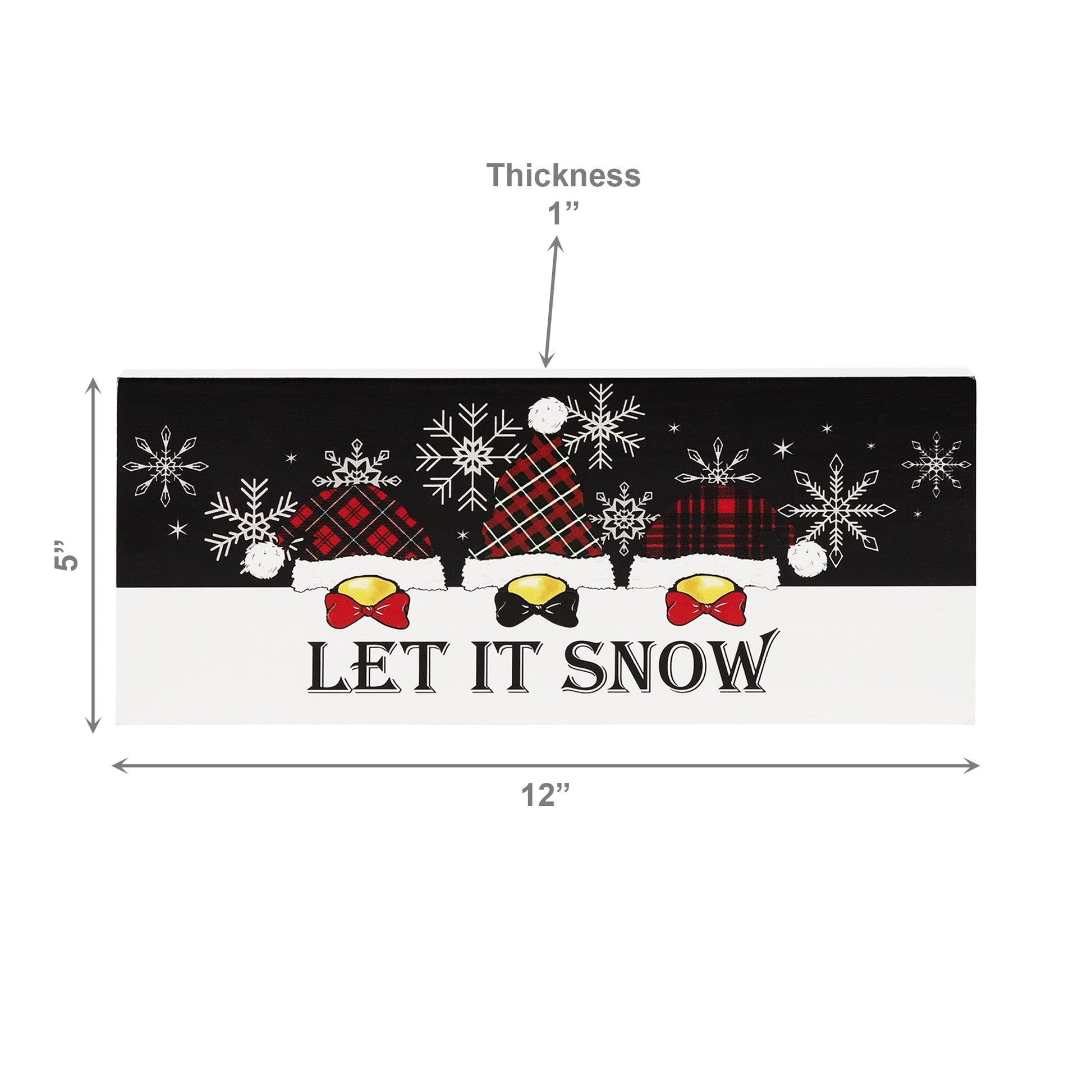 Let It Snow Penguin Block, Holiday Decor