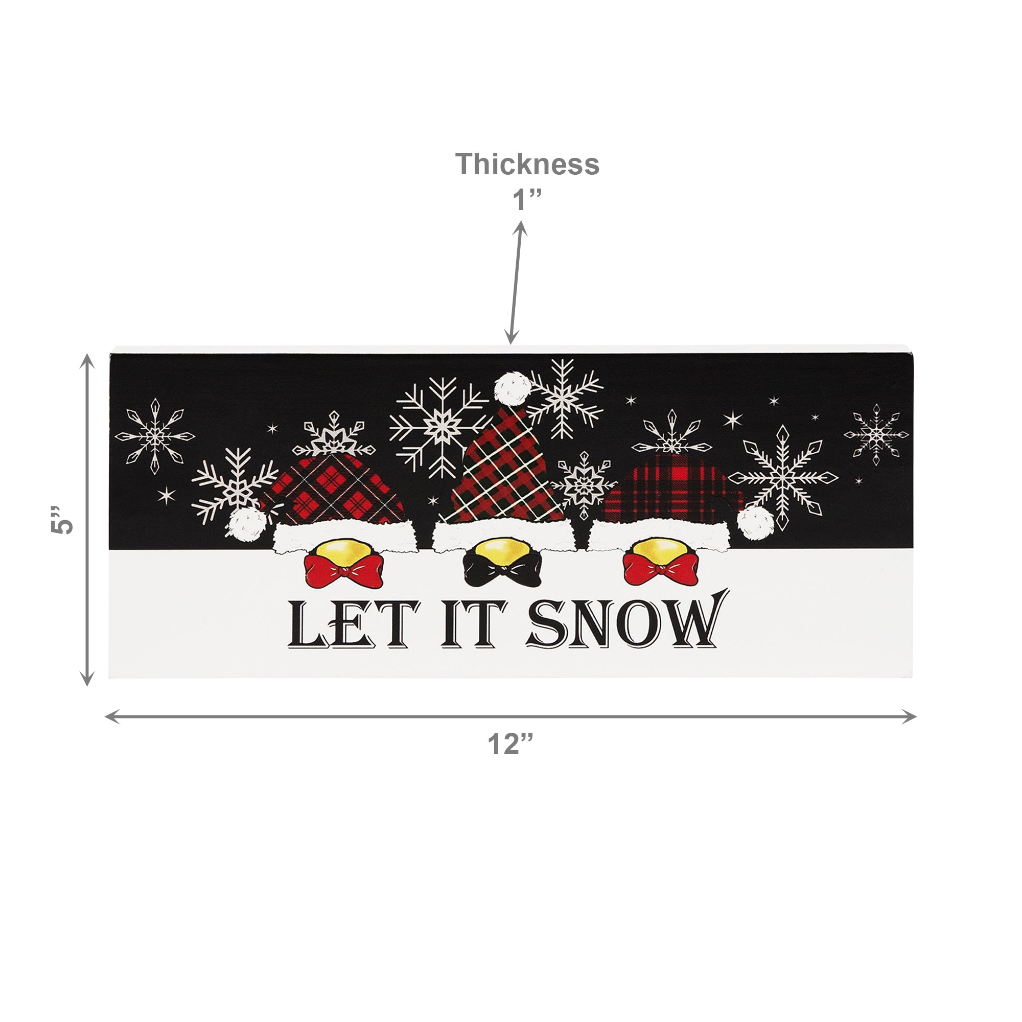 Let It Snow Penguin Block, Holiday Decor
